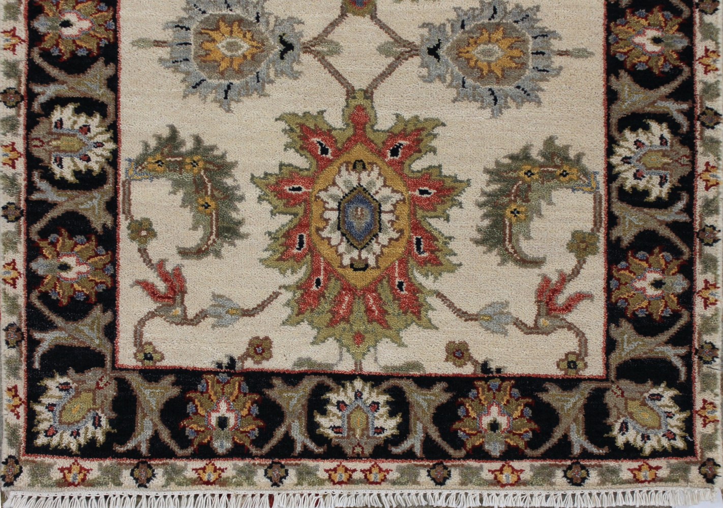 6 ft. Runner Oriental Hand Knotted Wool Area Rug - MR027362