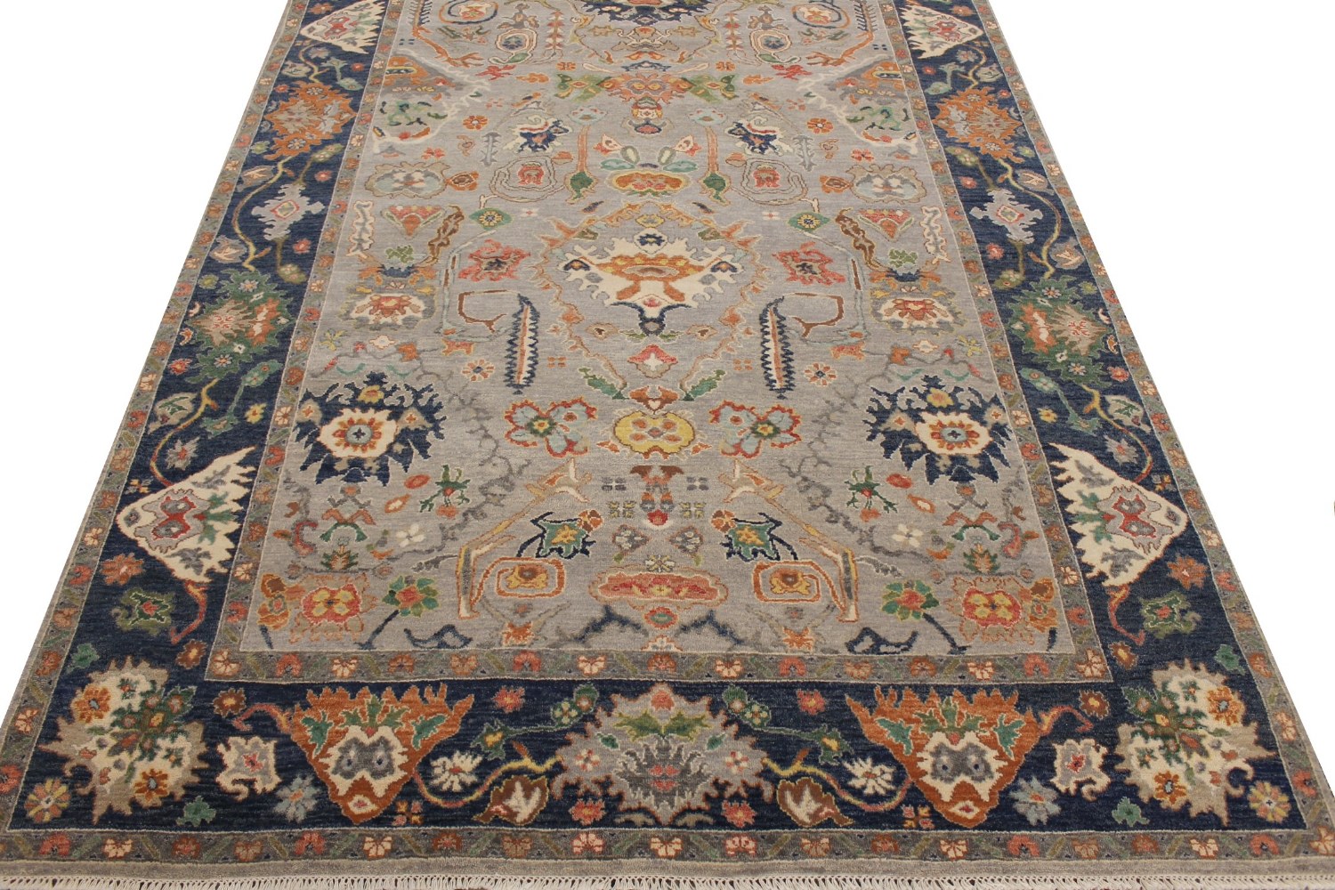 6x9 Oriental Hand Knotted Wool Area Rug - MR027363