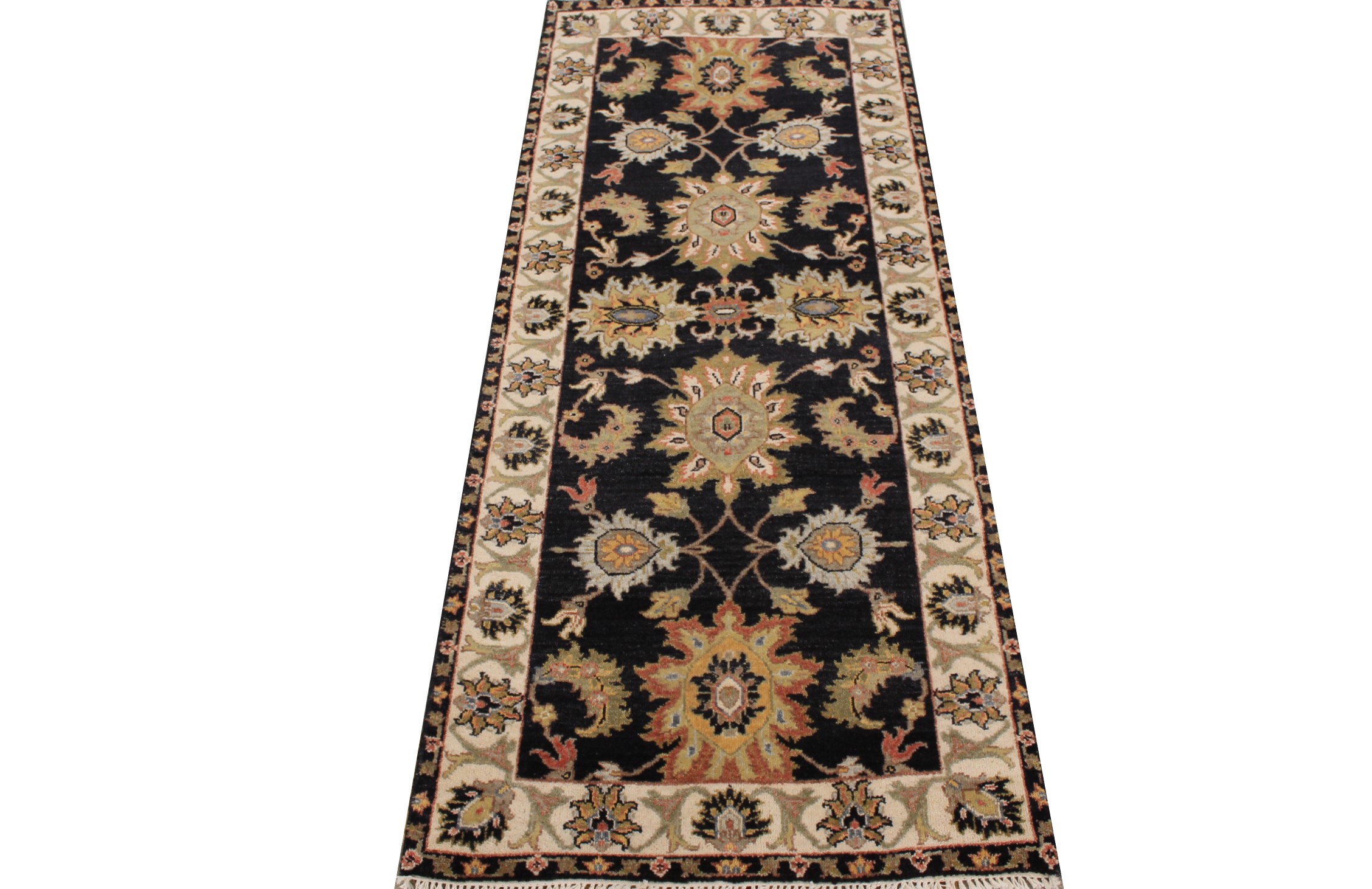 6 ft. Runner Oriental Hand Knotted Wool Area Rug - MR027386
