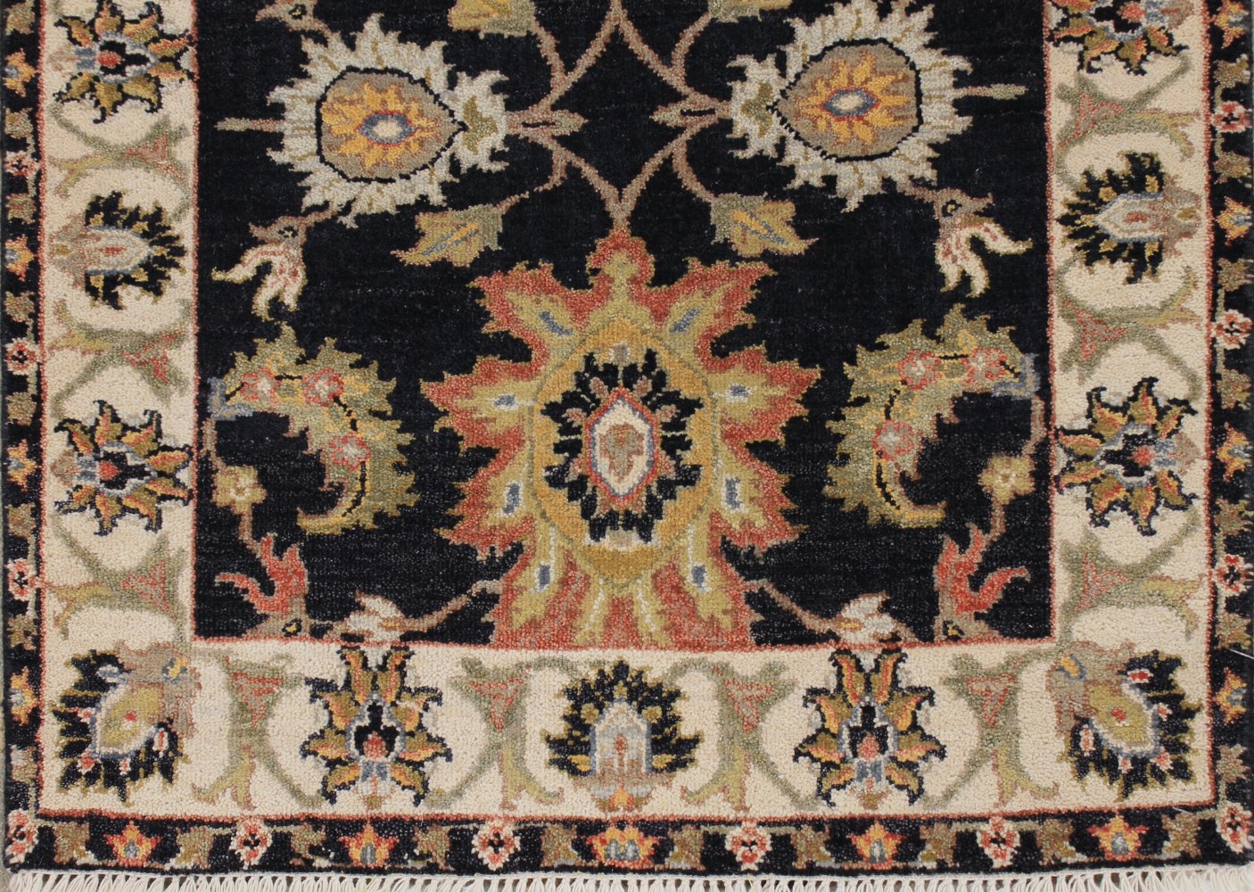 6 ft. Runner Oriental Hand Knotted Wool Area Rug - MR027387