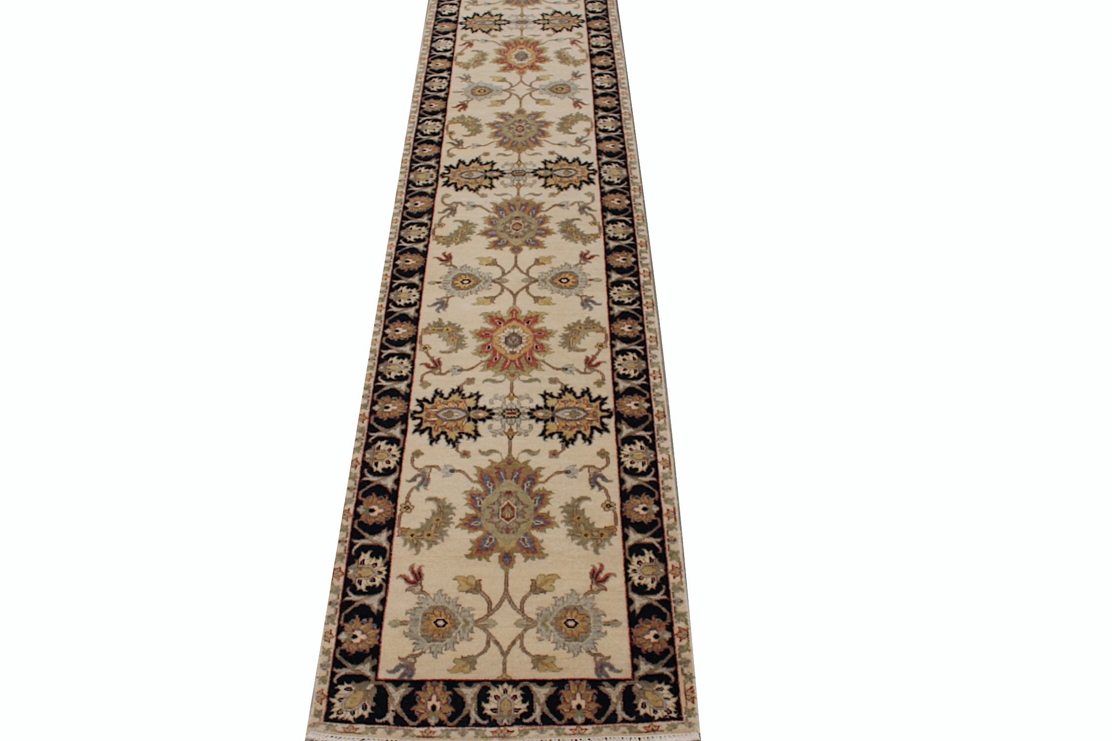 12 ft. Runner Oriental Hand Knotted Wool Area Rug - MR027389