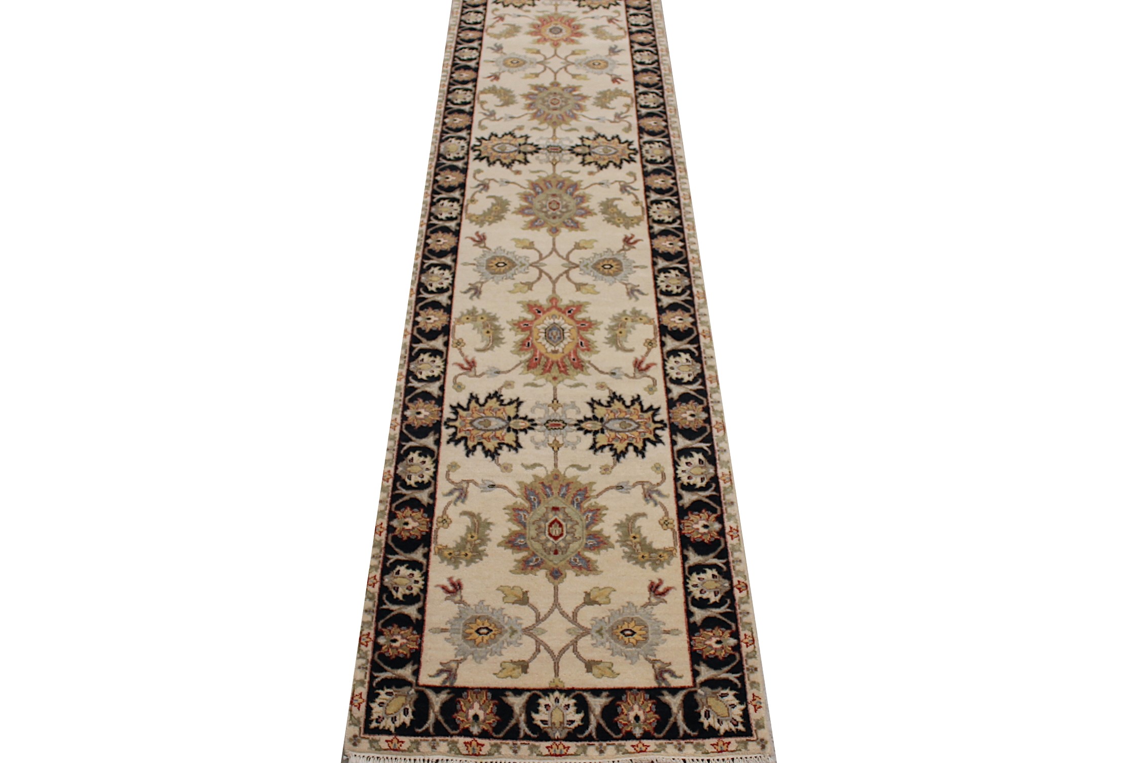 12 ft. Runner Oriental Hand Knotted Wool Area Rug - MR027389