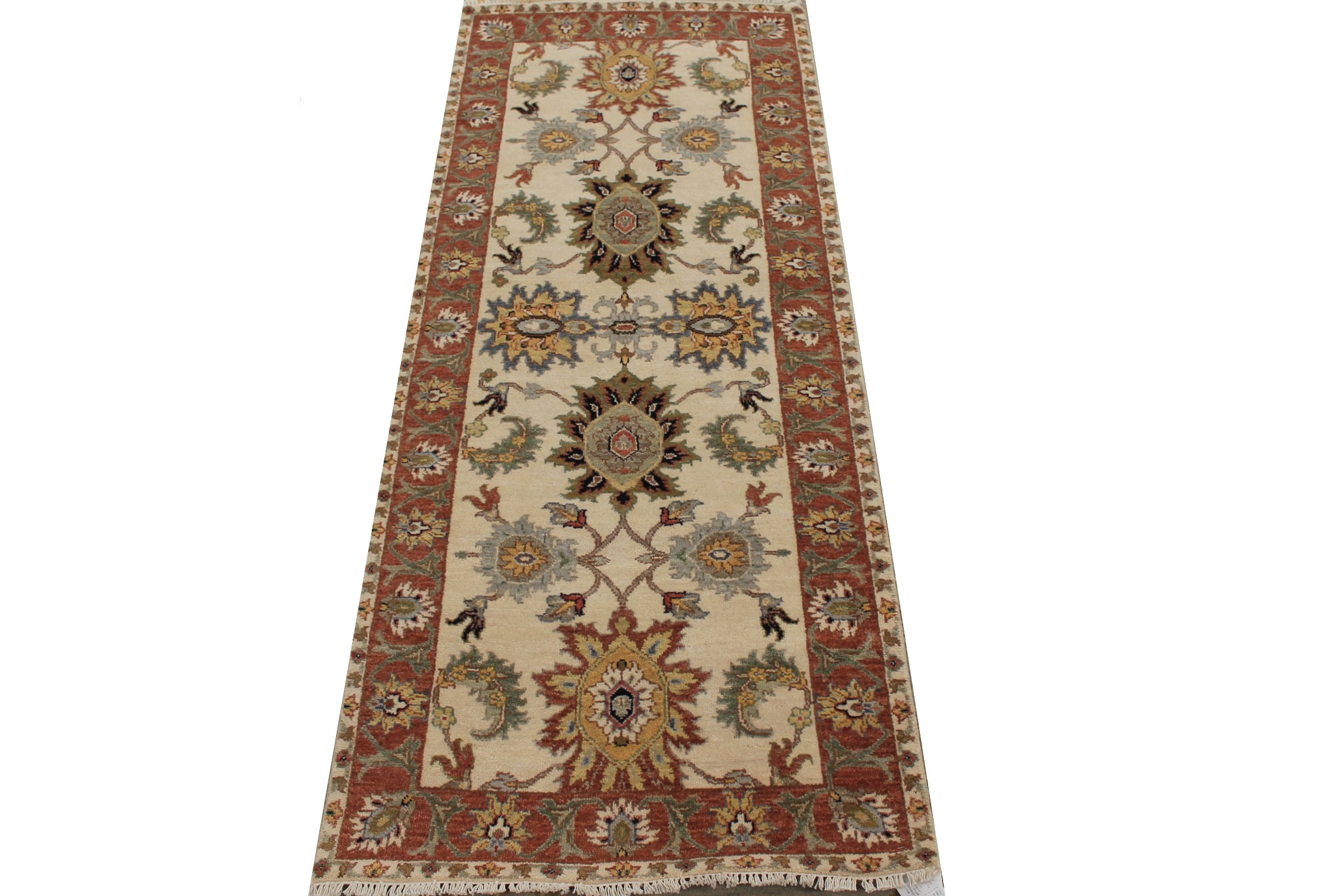 6 ft. Runner Oriental Hand Knotted Wool Area Rug - MR027391