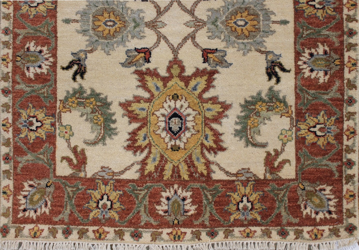 6 ft. Runner Oriental Hand Knotted Wool Area Rug - MR027391
