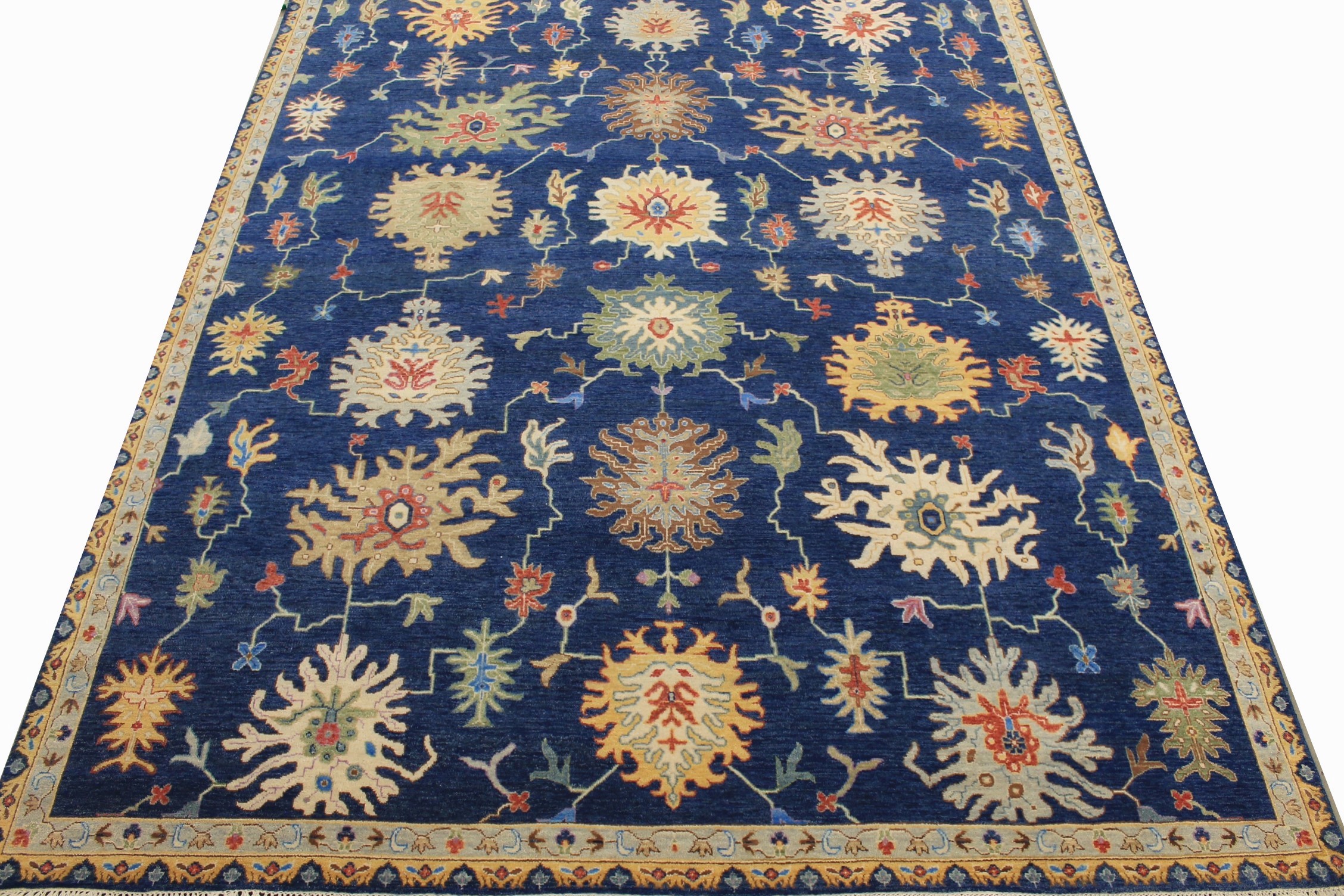 8x10 Oriental Hand Knotted Wool Area Rug - MR027398