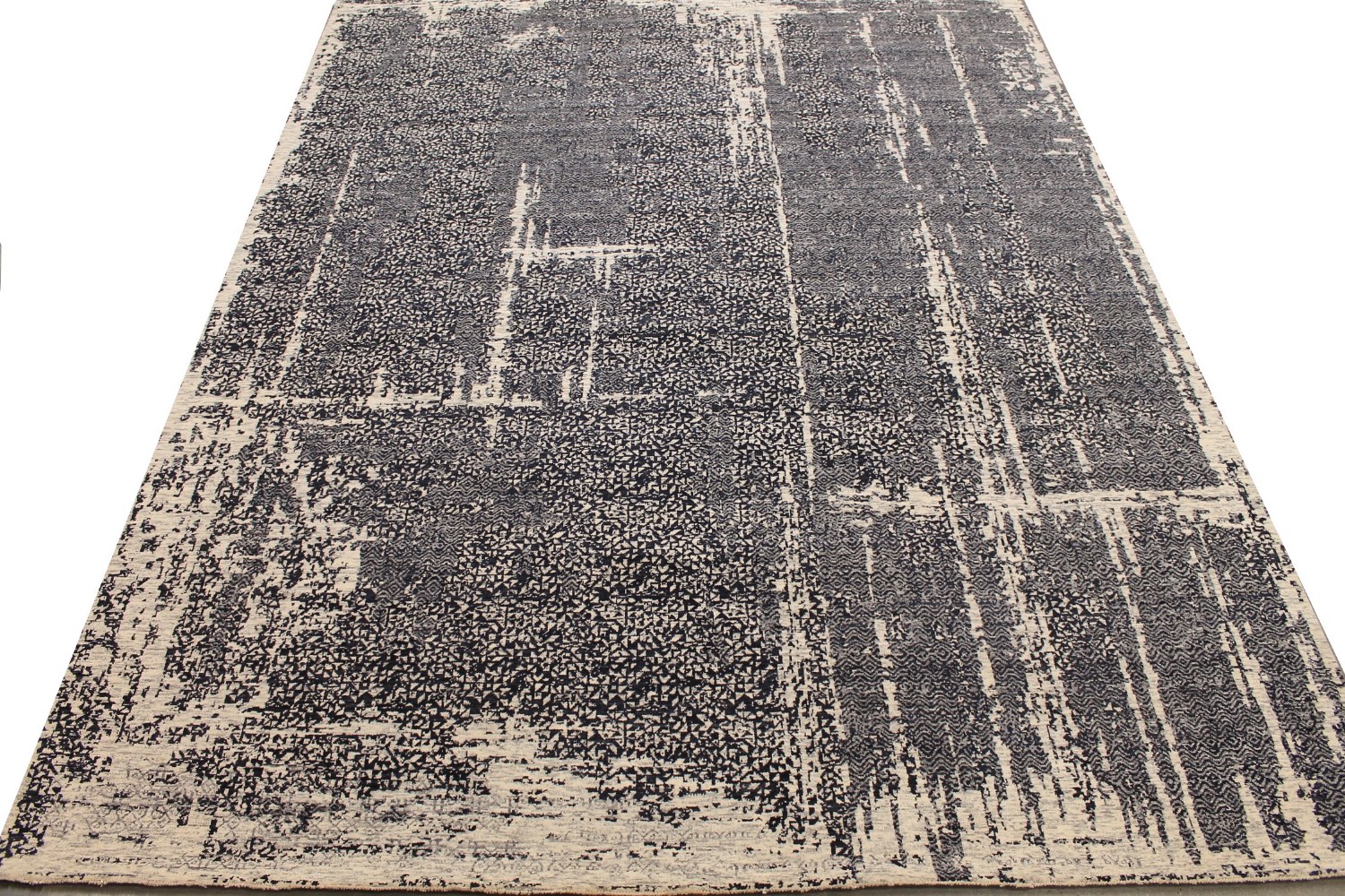 9x12 Modern Hand Knotted Wool Area Rug - MR027449