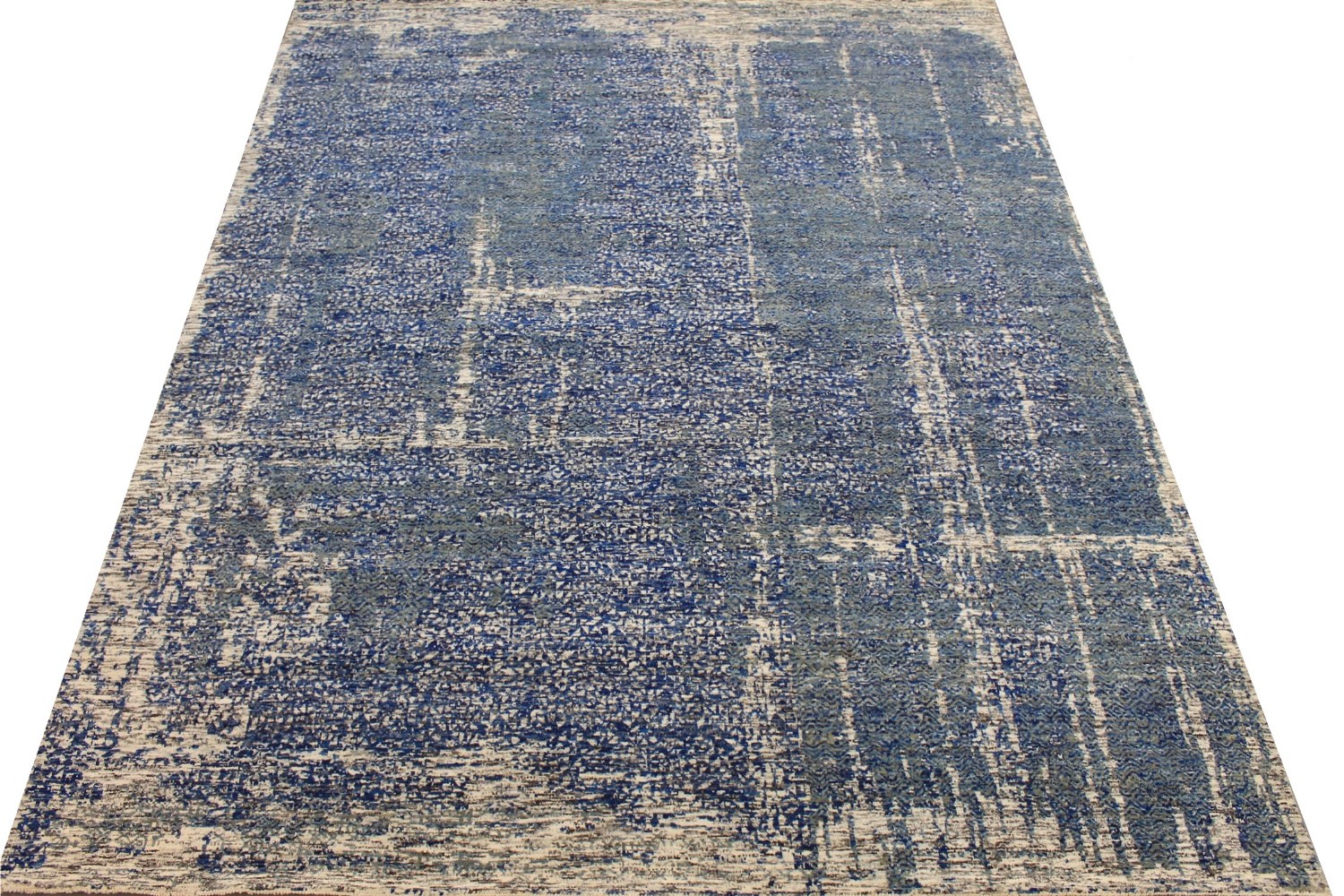 8x10 Modern Hand Knotted Wool Area Rug - MR027450