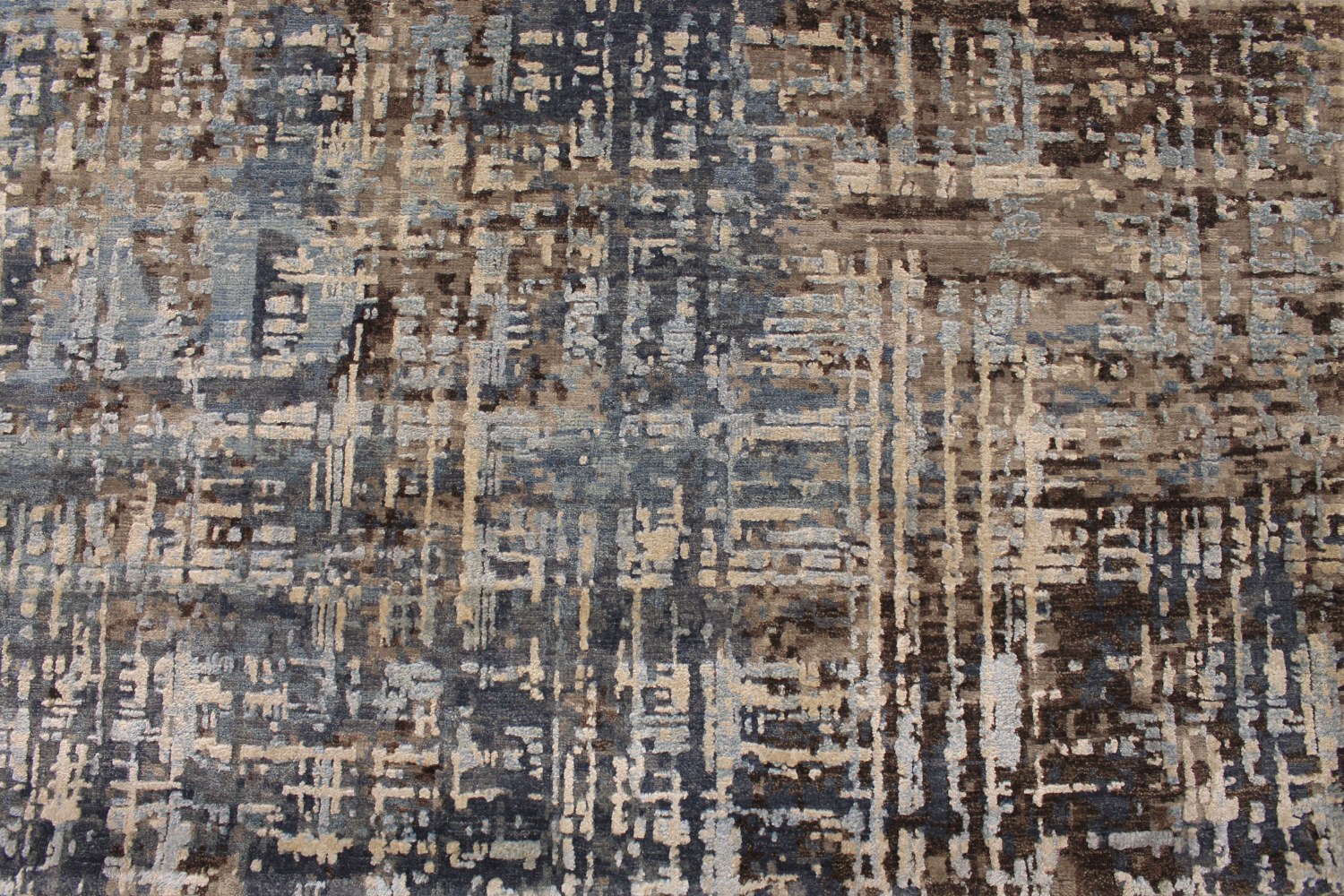 9x12 Modern Hand Knotted Wool & Viscose Area Rug - MR027473