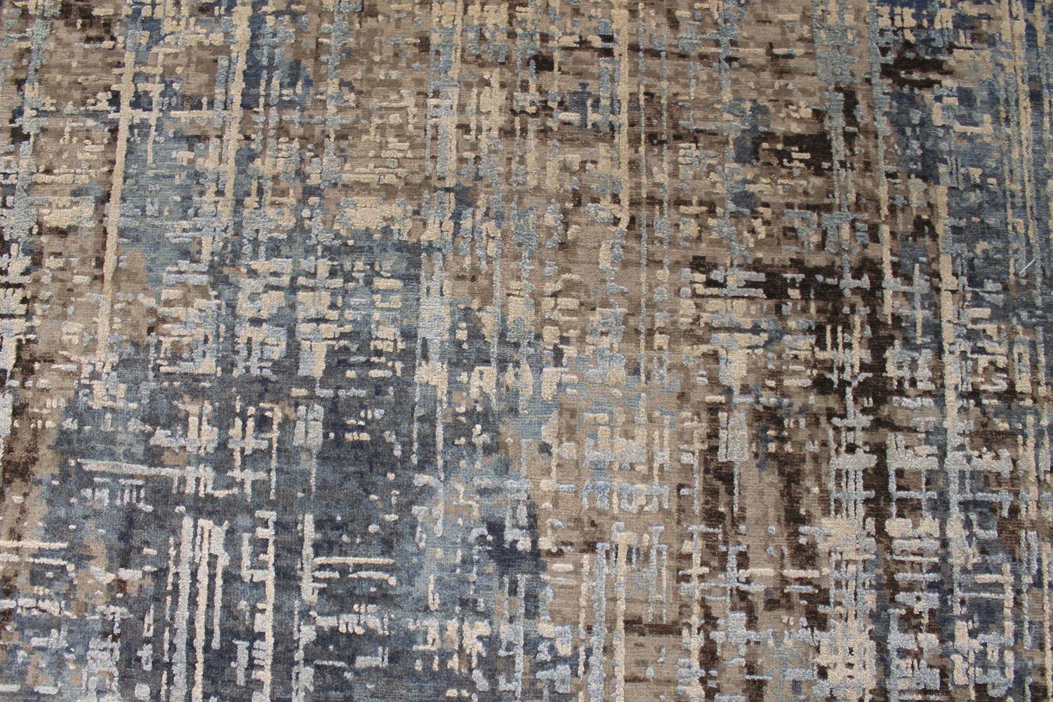 9x12 Modern Hand Knotted Wool & Viscose Area Rug - MR027473