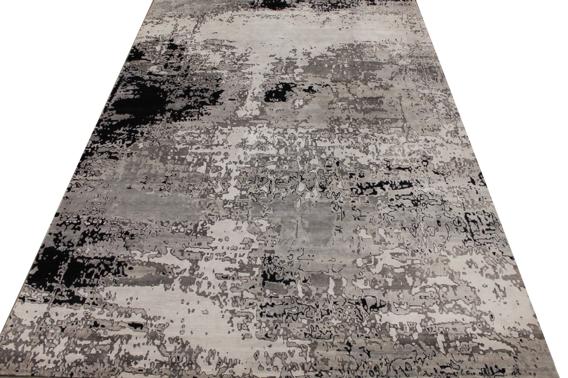 10x14 Modern Hand Knotted Wool & Viscose Area Rug - MR027480