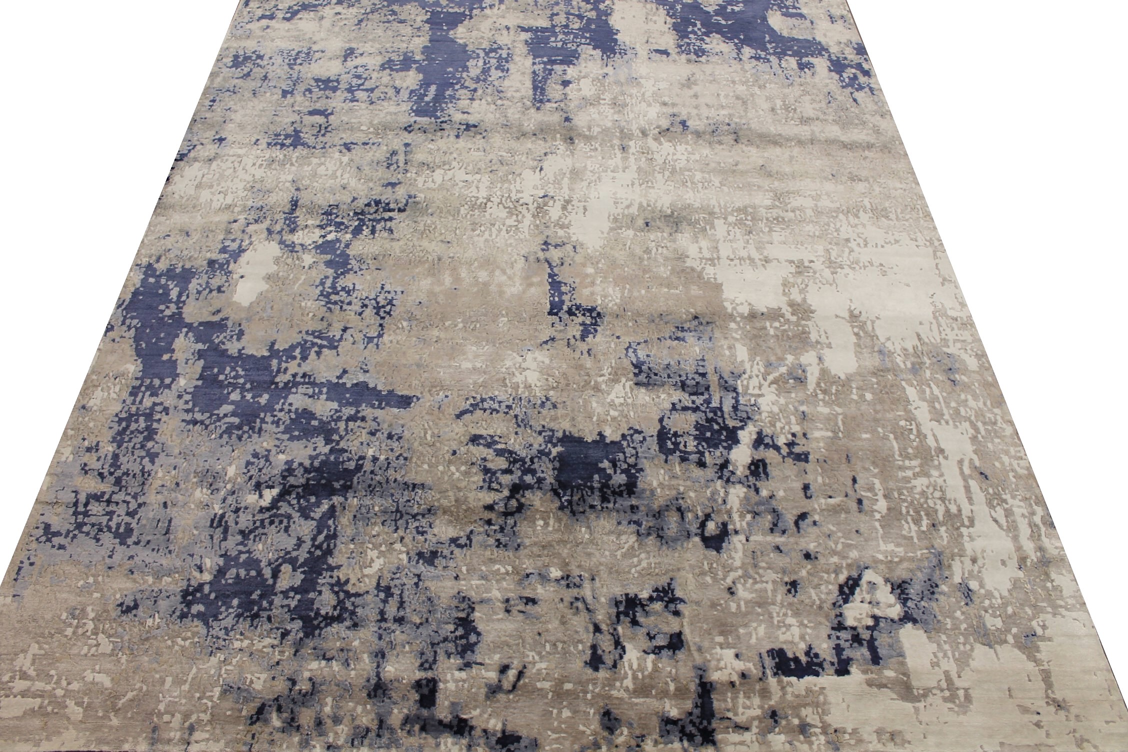 10x14 Modern Hand Knotted Wool & Viscose Area Rug - MR027481