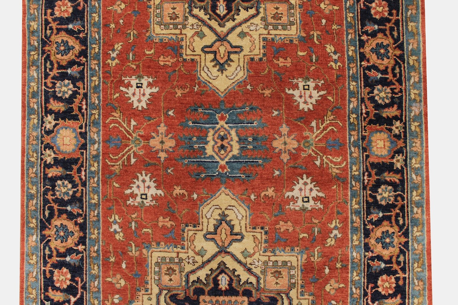 Wide Runner Heriz/Serapi Hand Knotted Wool Area Rug - MR027511