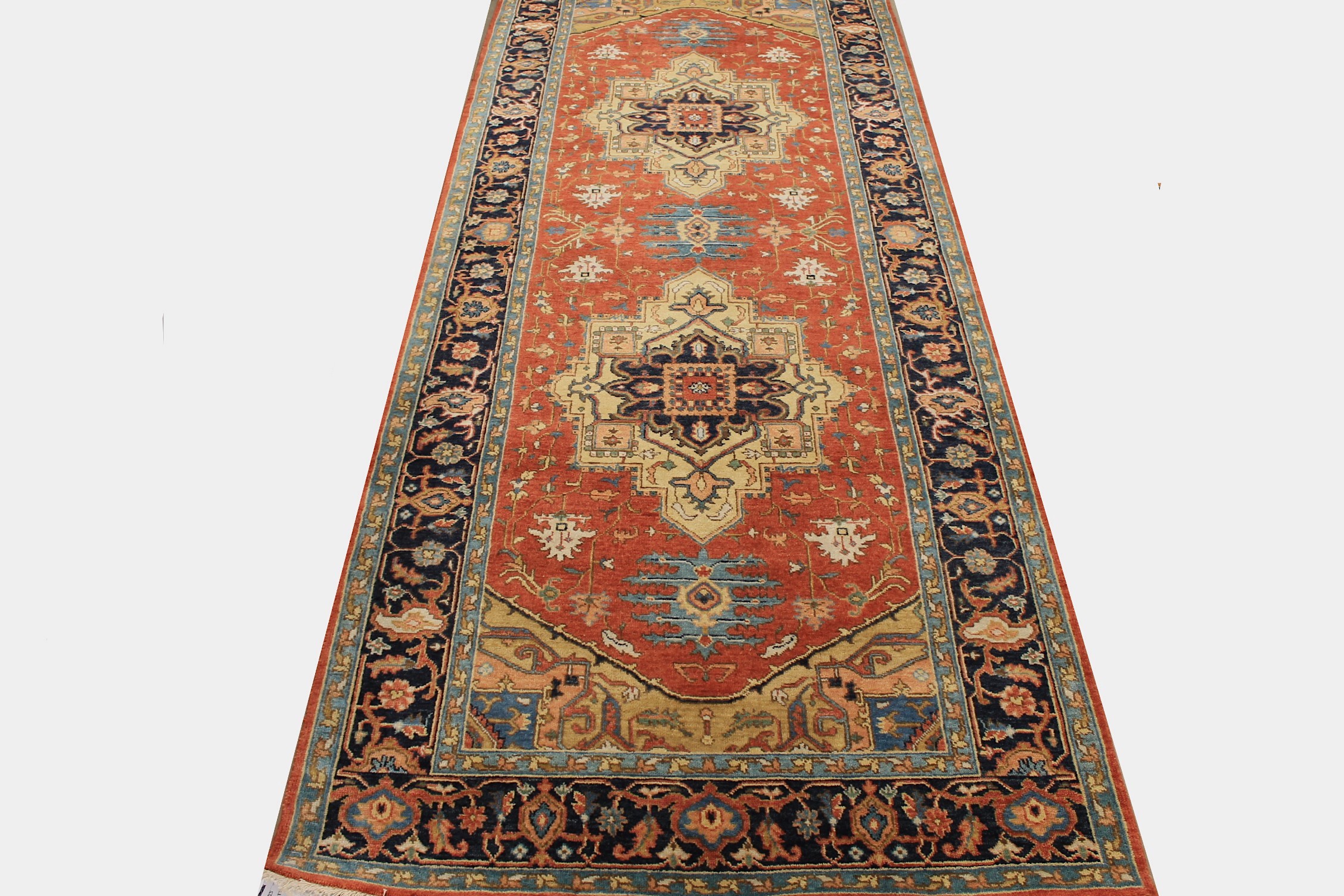 Wide Runner Heriz/Serapi Hand Knotted Wool Area Rug - MR027511