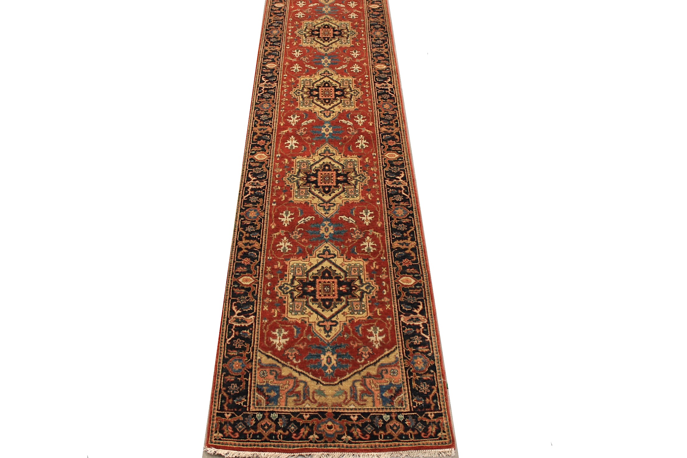 13 ft. & Longer Runner Heriz/Serapi Hand Knotted Wool Area Rug - MR027512