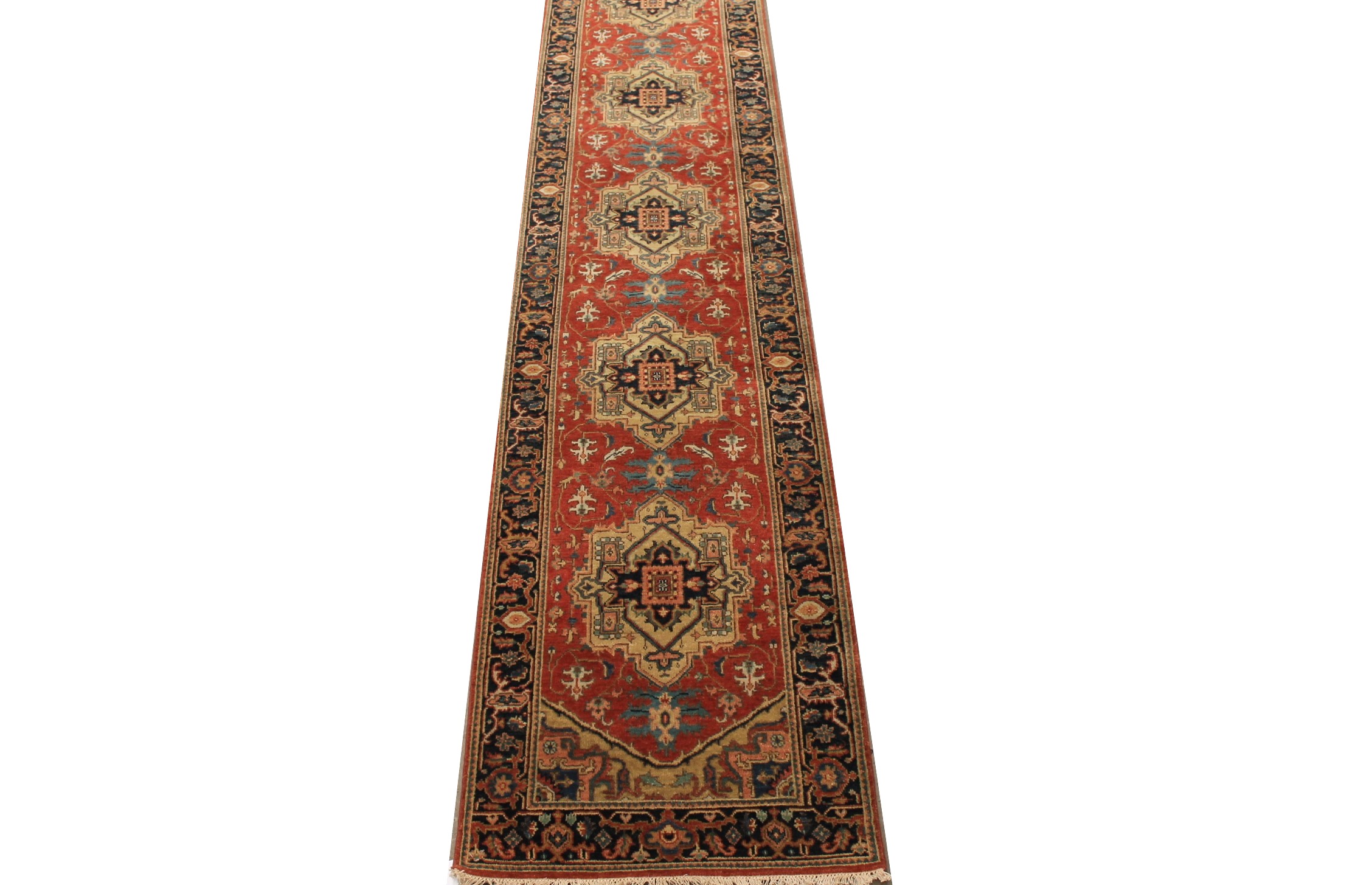 13 ft. & Longer Runner Heriz/Serapi Hand Knotted Wool Area Rug - MR027513