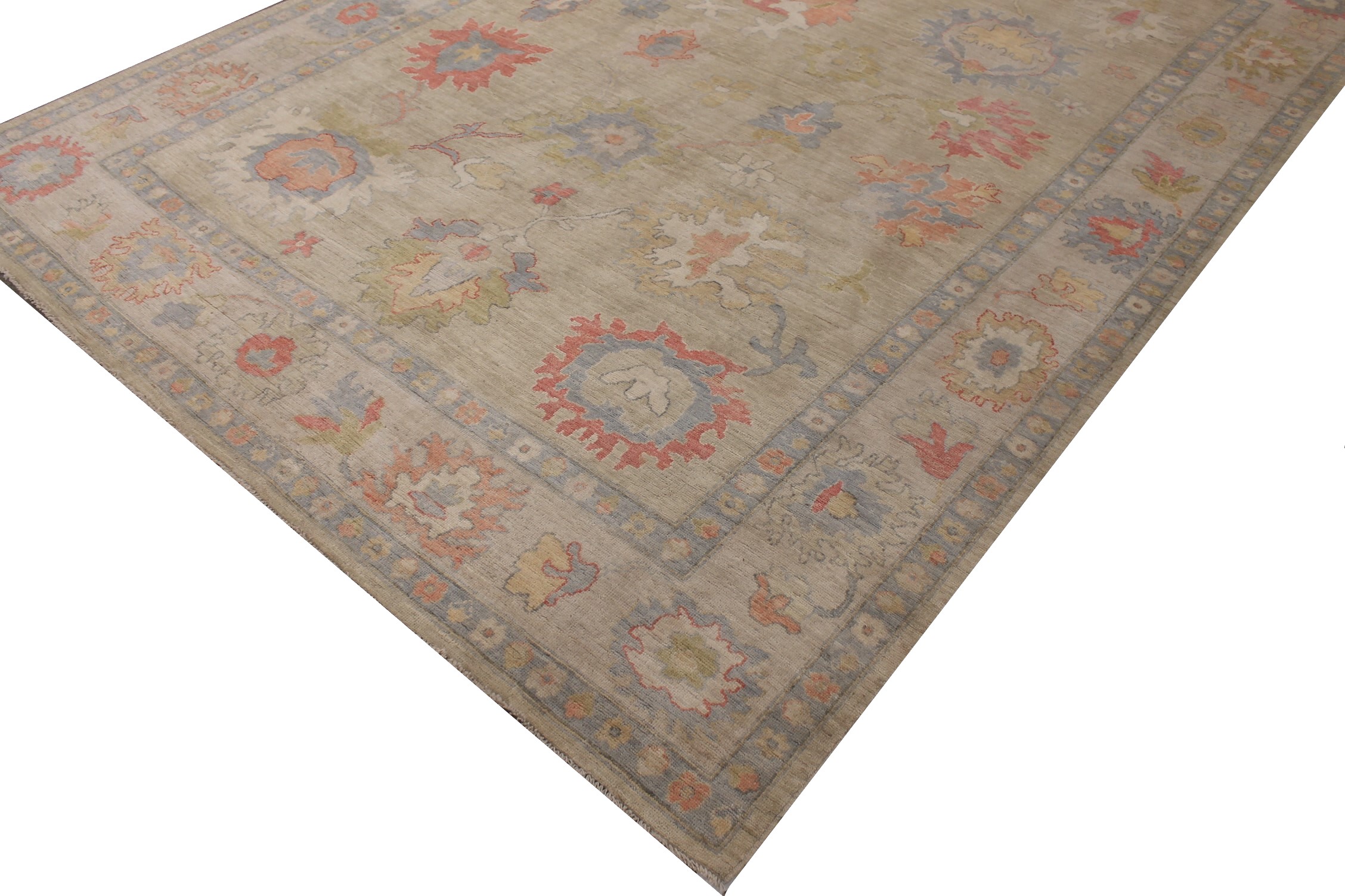 10x14 Oushak Hand Knotted Wool Area Rug - MR027527