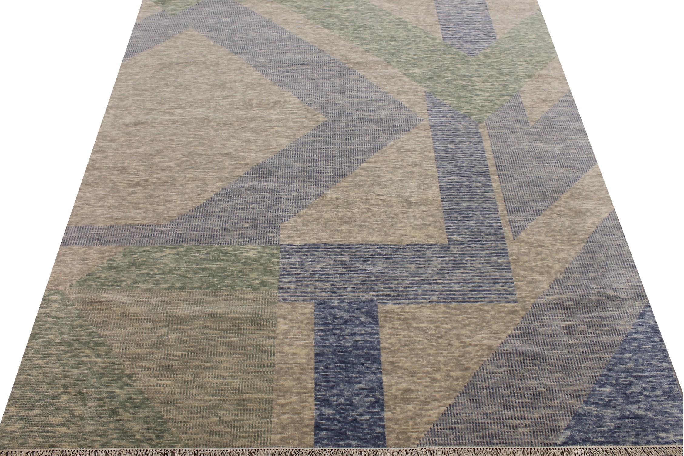 8x10 Modern Hand Knotted Wool Area Rug - MR027550