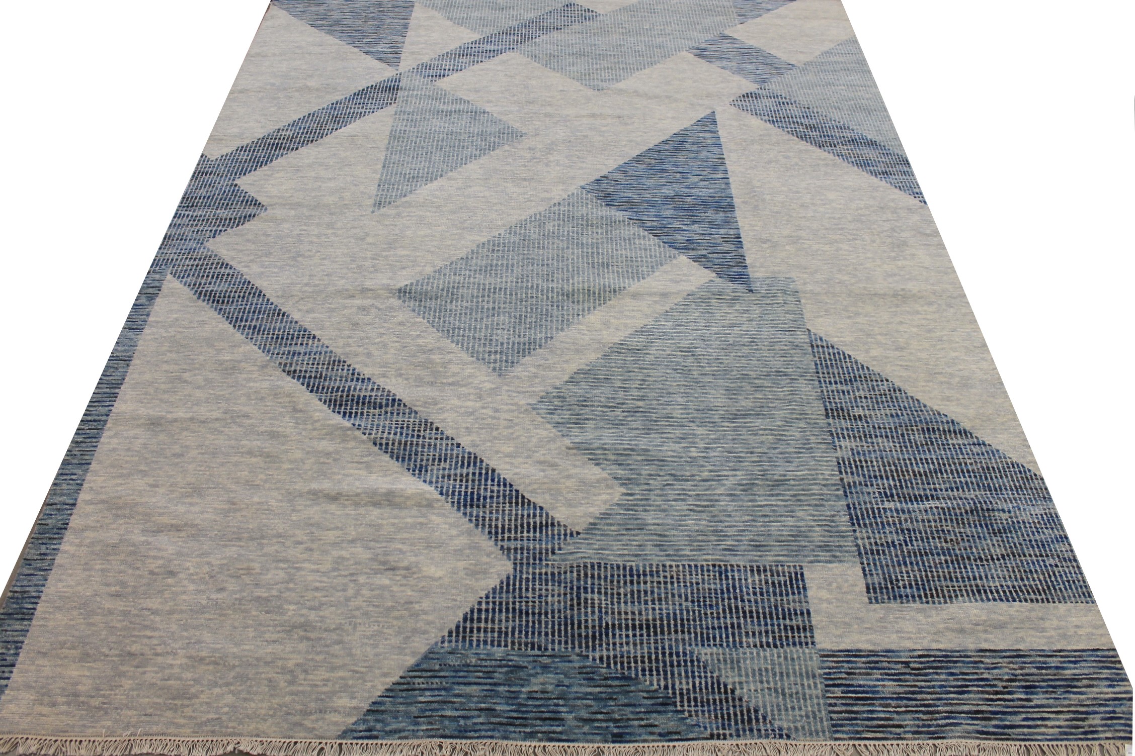 9x12 Modern Hand Knotted Wool Area Rug - MR027551