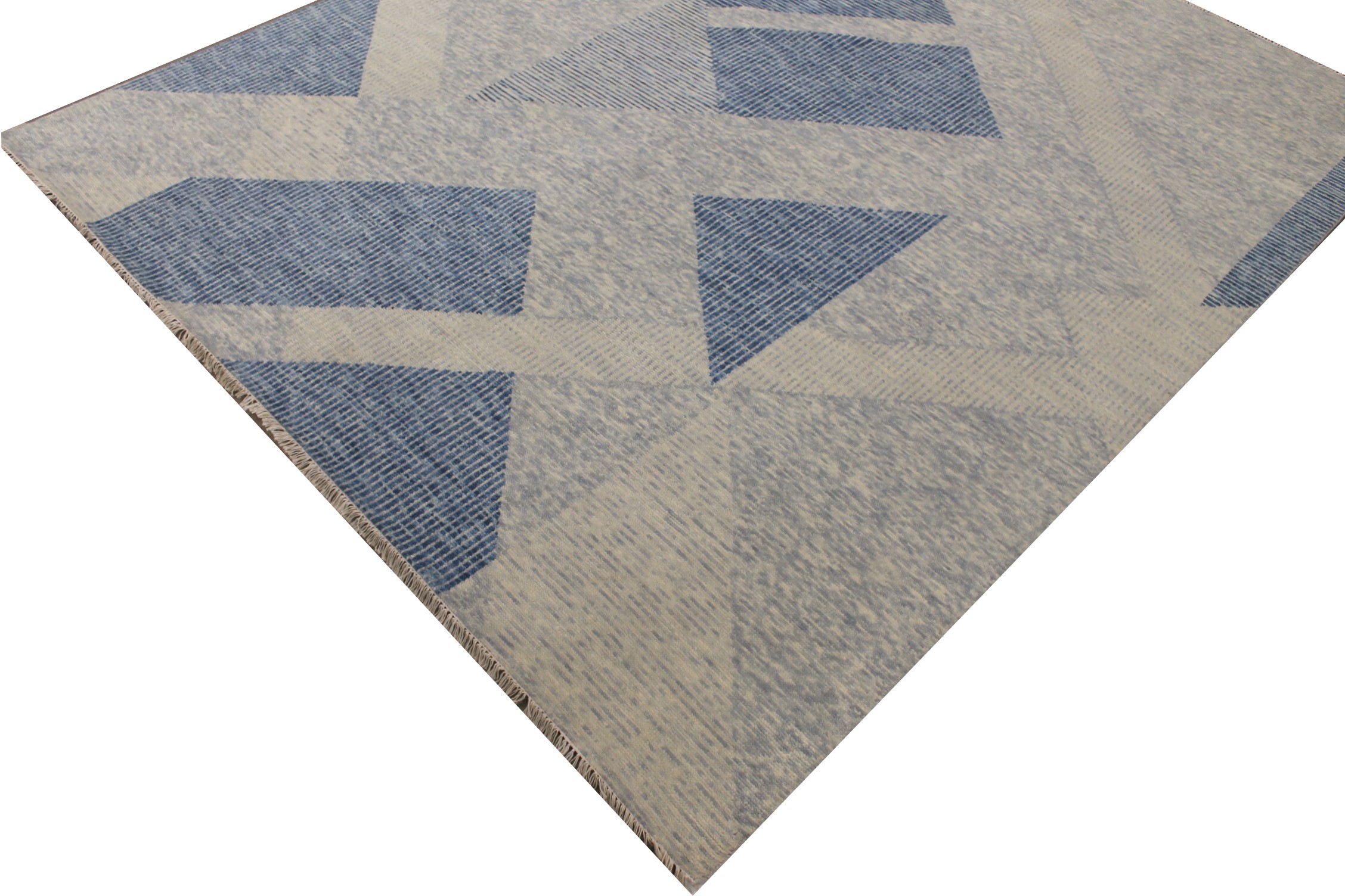 8x10 Modern Hand Knotted Wool Area Rug - MR027553