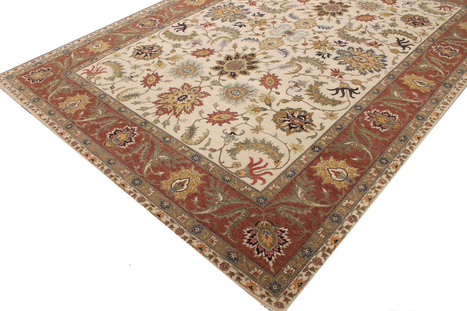10x14  Hand Knotted Wool Area Rug - MR027575