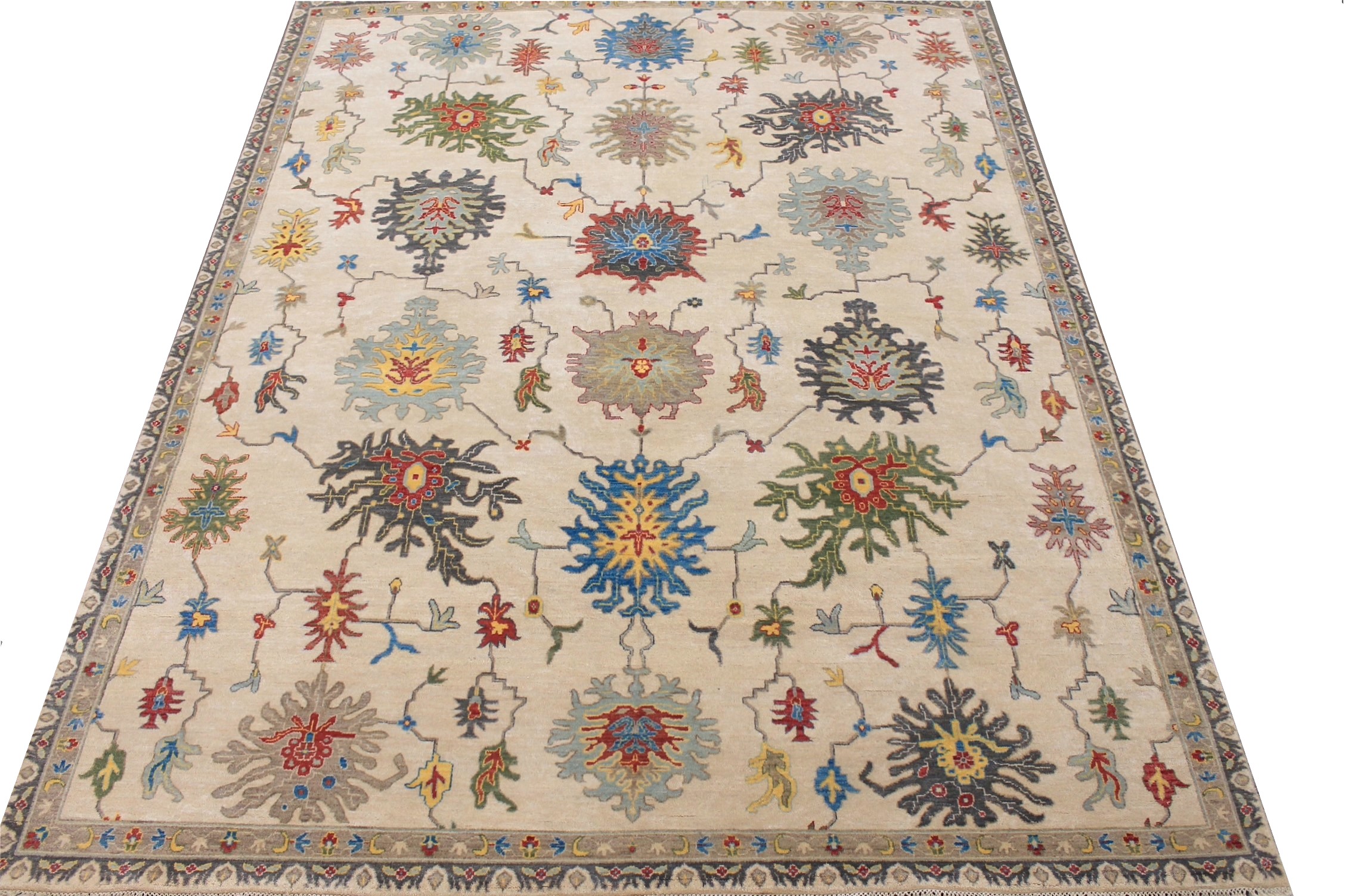 8x10 Oriental Hand Knotted Wool Area Rug - MR027587