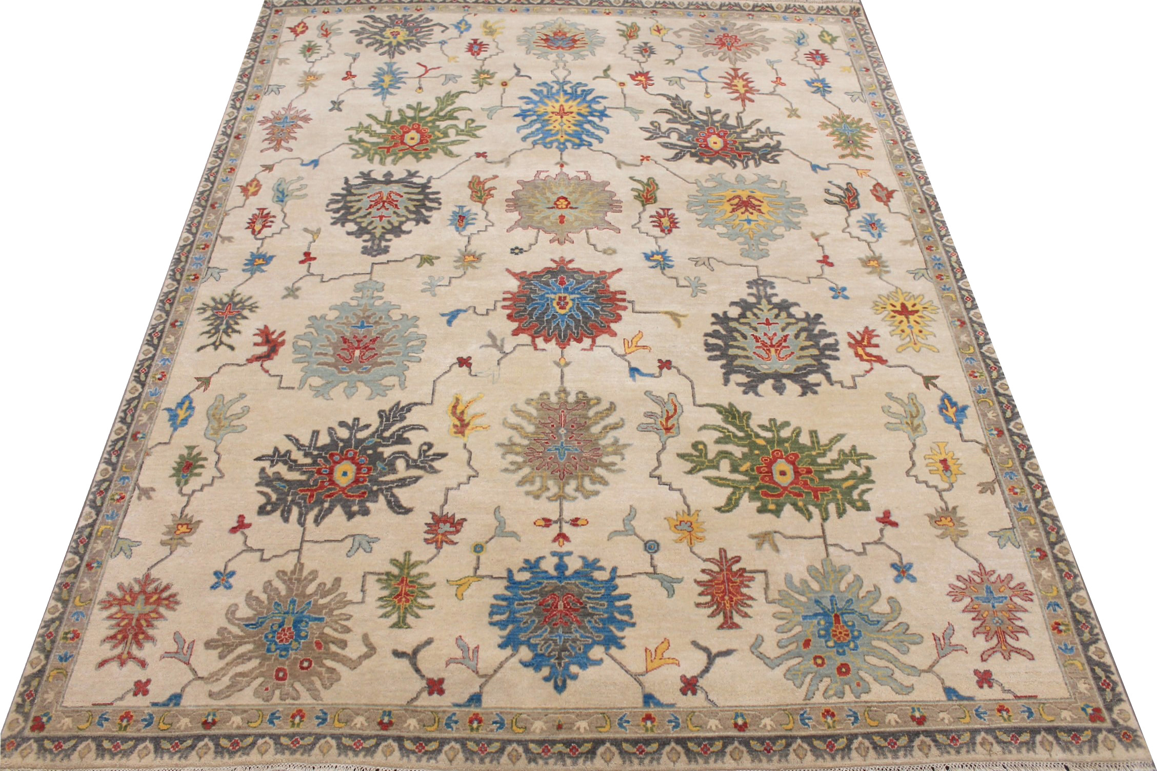 8x10 Oriental Hand Knotted Wool Area Rug - MR027587