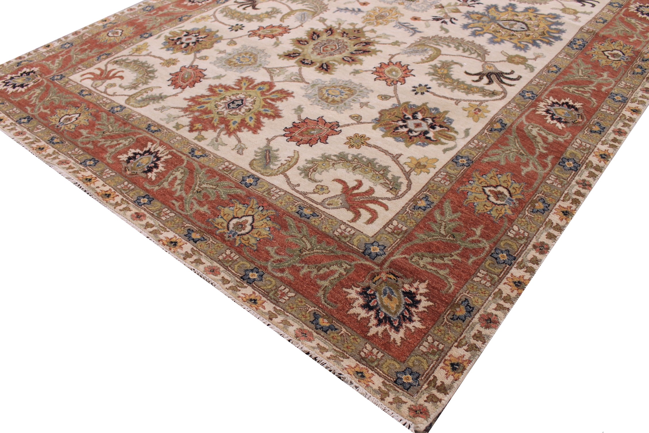 6x9 Oriental Hand Knotted Wool Area Rug - MR027595