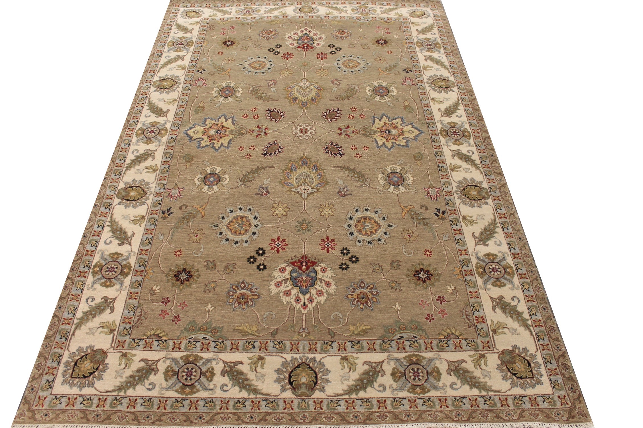 6x9 Oriental Hand Knotted Wool Area Rug - MR027600