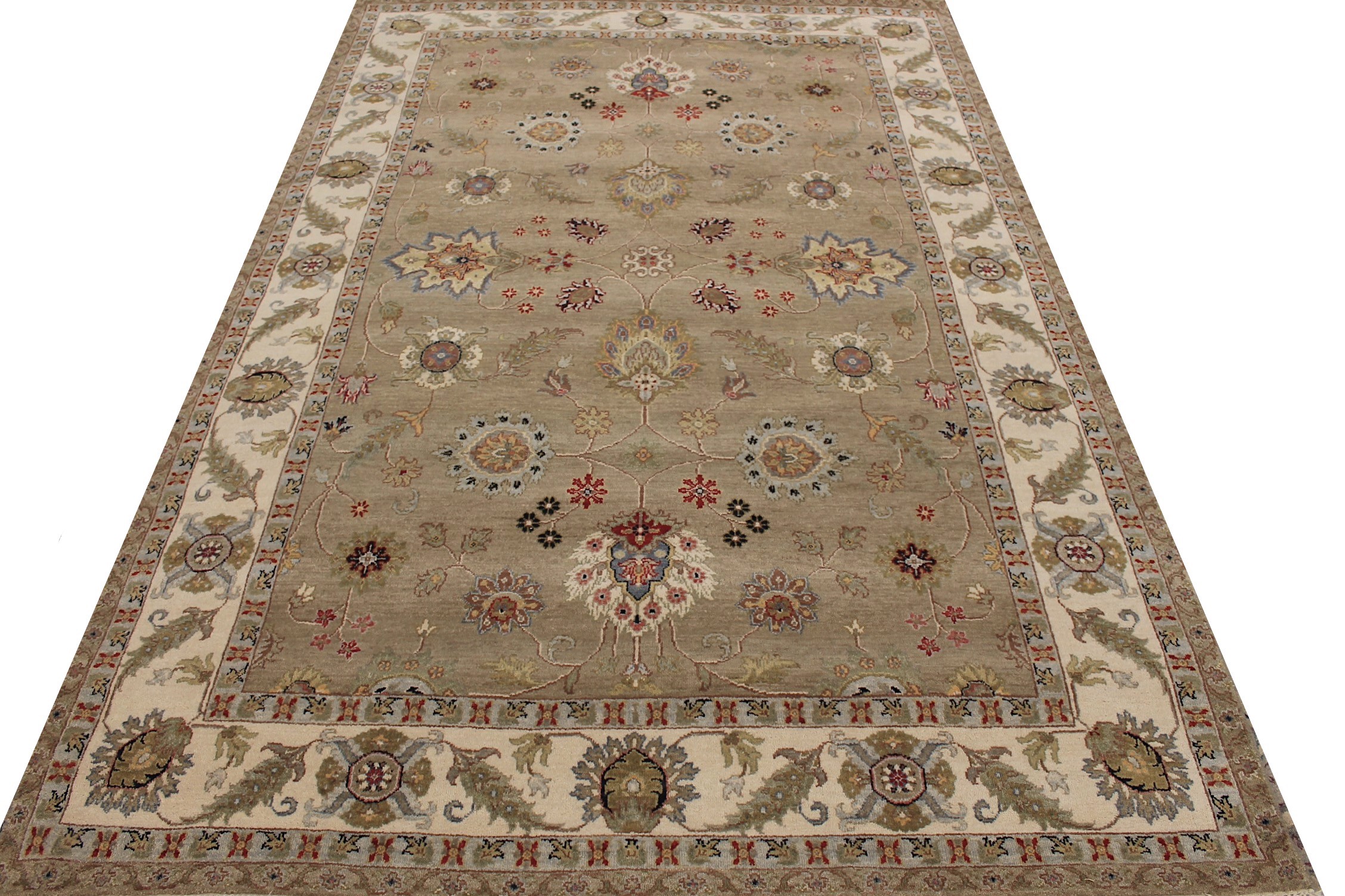 6x9 Oriental Hand Knotted Wool Area Rug - MR027600