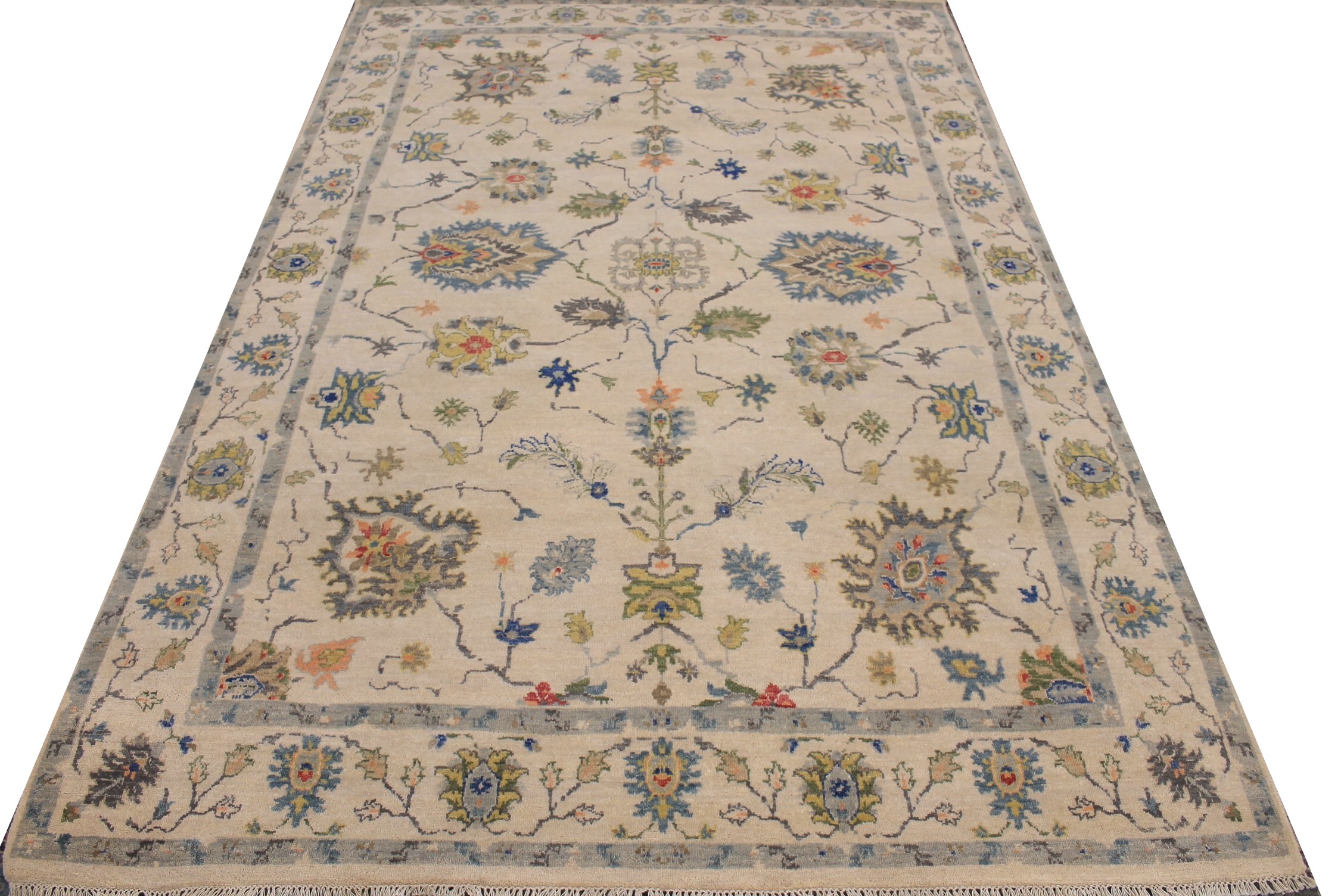 6x9 Oriental Hand Knotted Wool Area Rug - MR027601