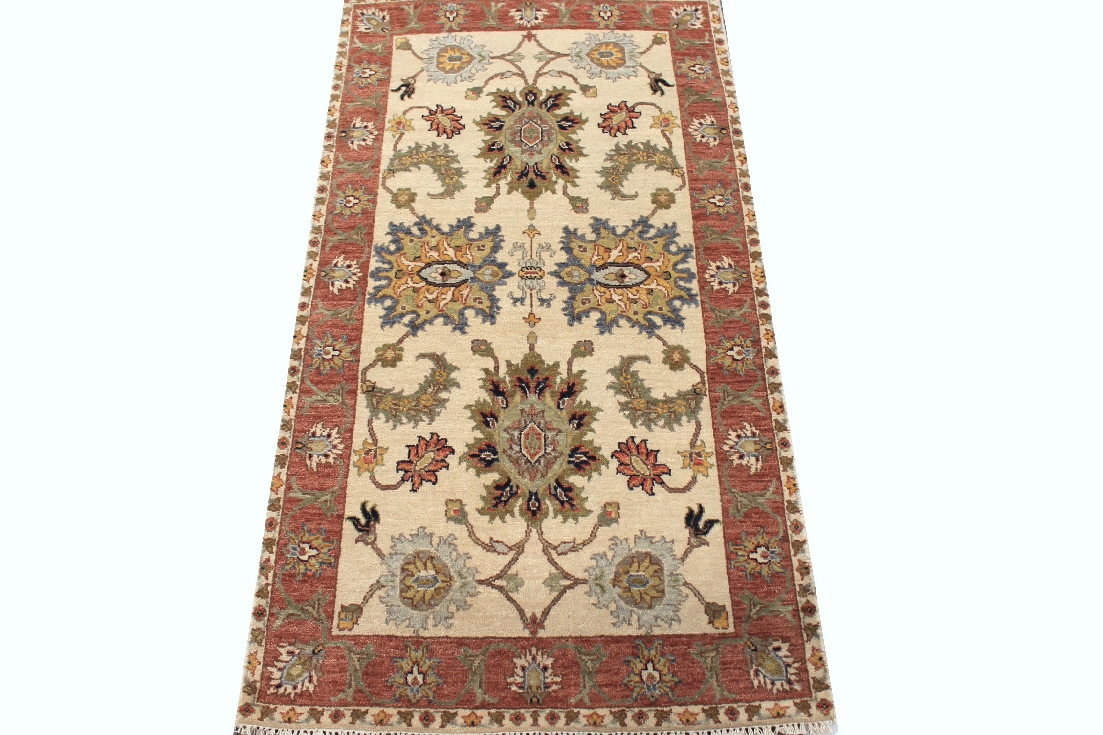 3x5 Oriental Hand Knotted Wool Area Rug - MR027611