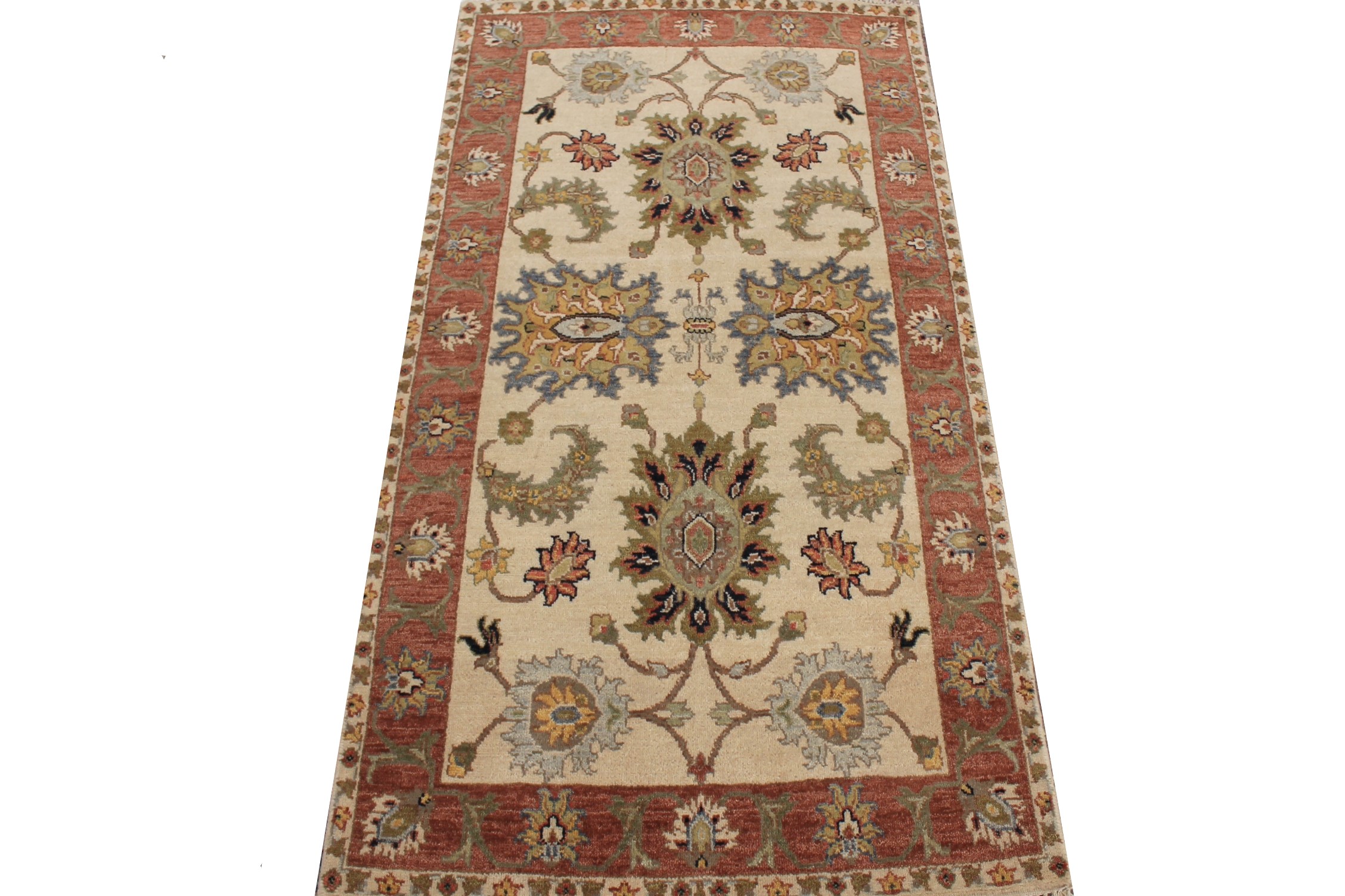 3x5 Oriental Hand Knotted Wool Area Rug - MR027611