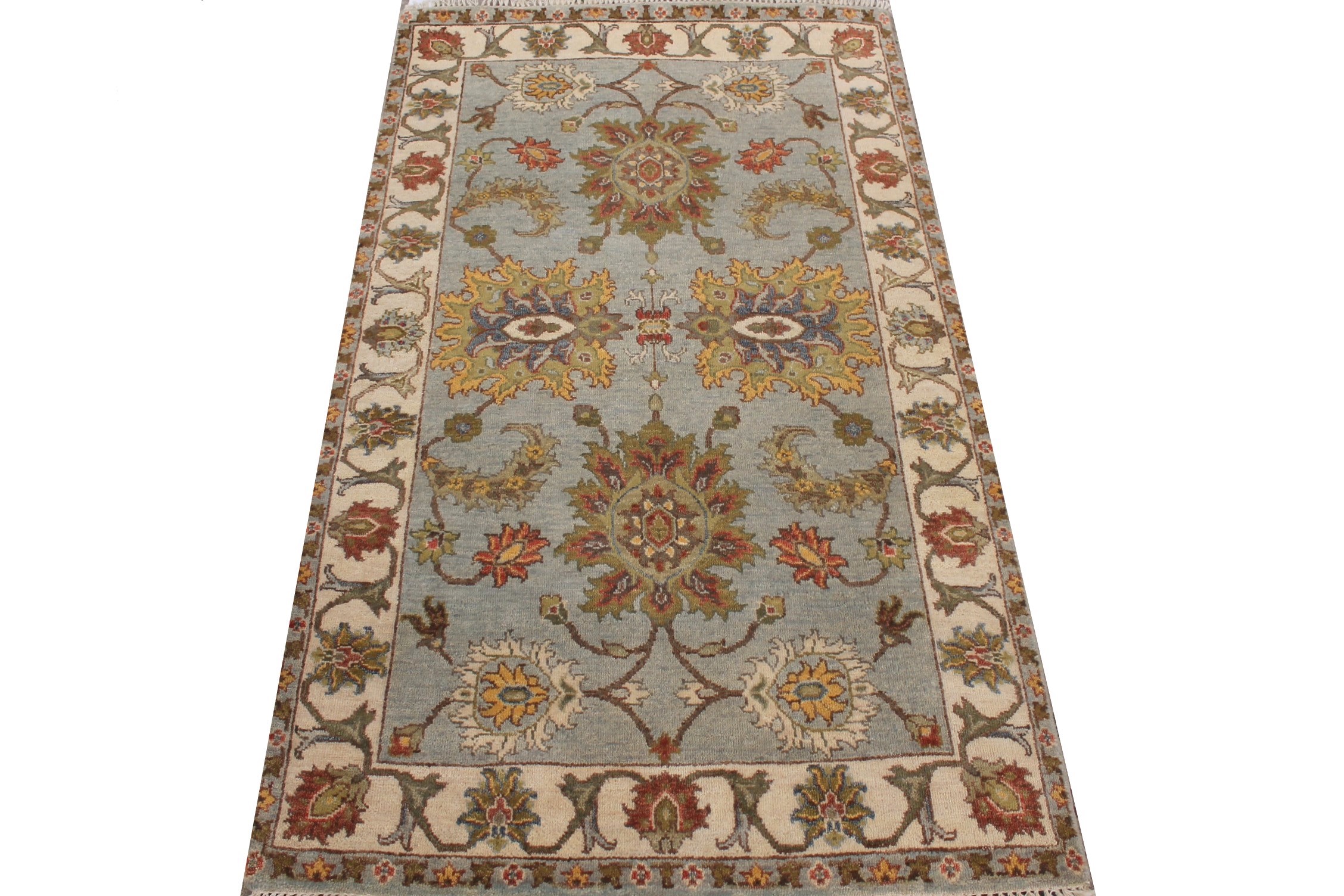 3x5 Oriental Hand Knotted Wool Area Rug - MR027612