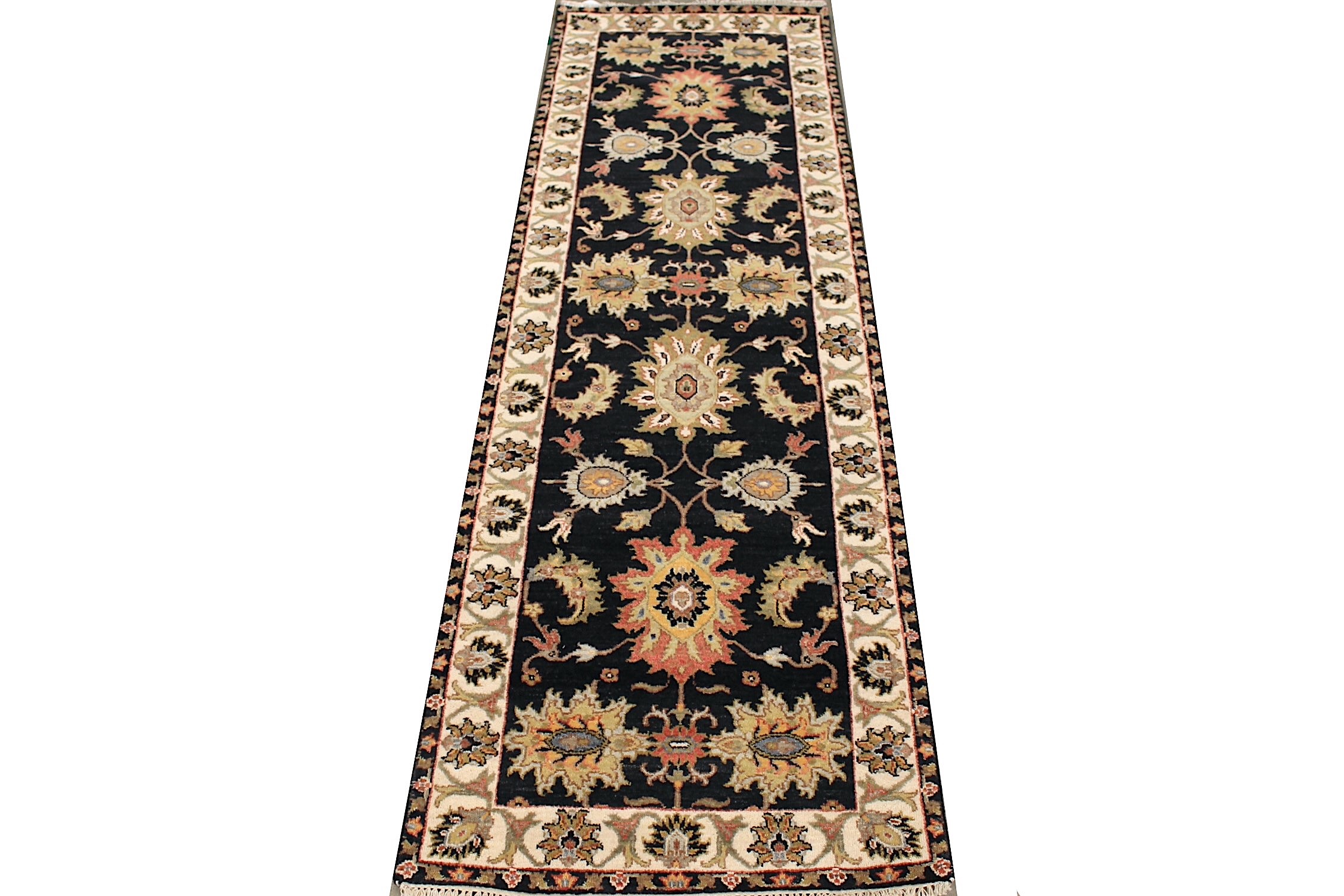 8 ft. Runner Oriental Hand Knotted Wool Area Rug - MR027615