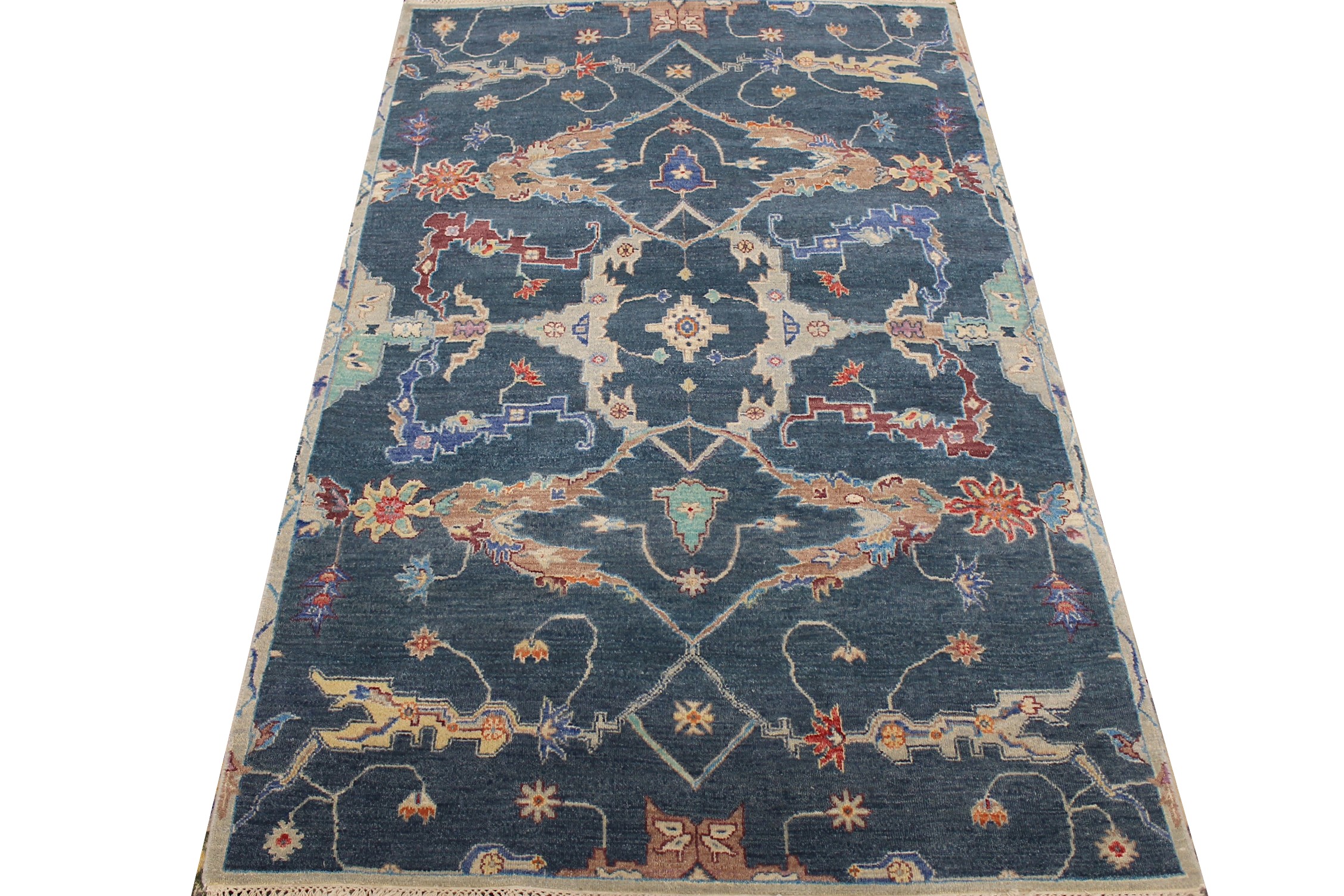 4x6 Oriental Hand Knotted Wool Area Rug - MR027616