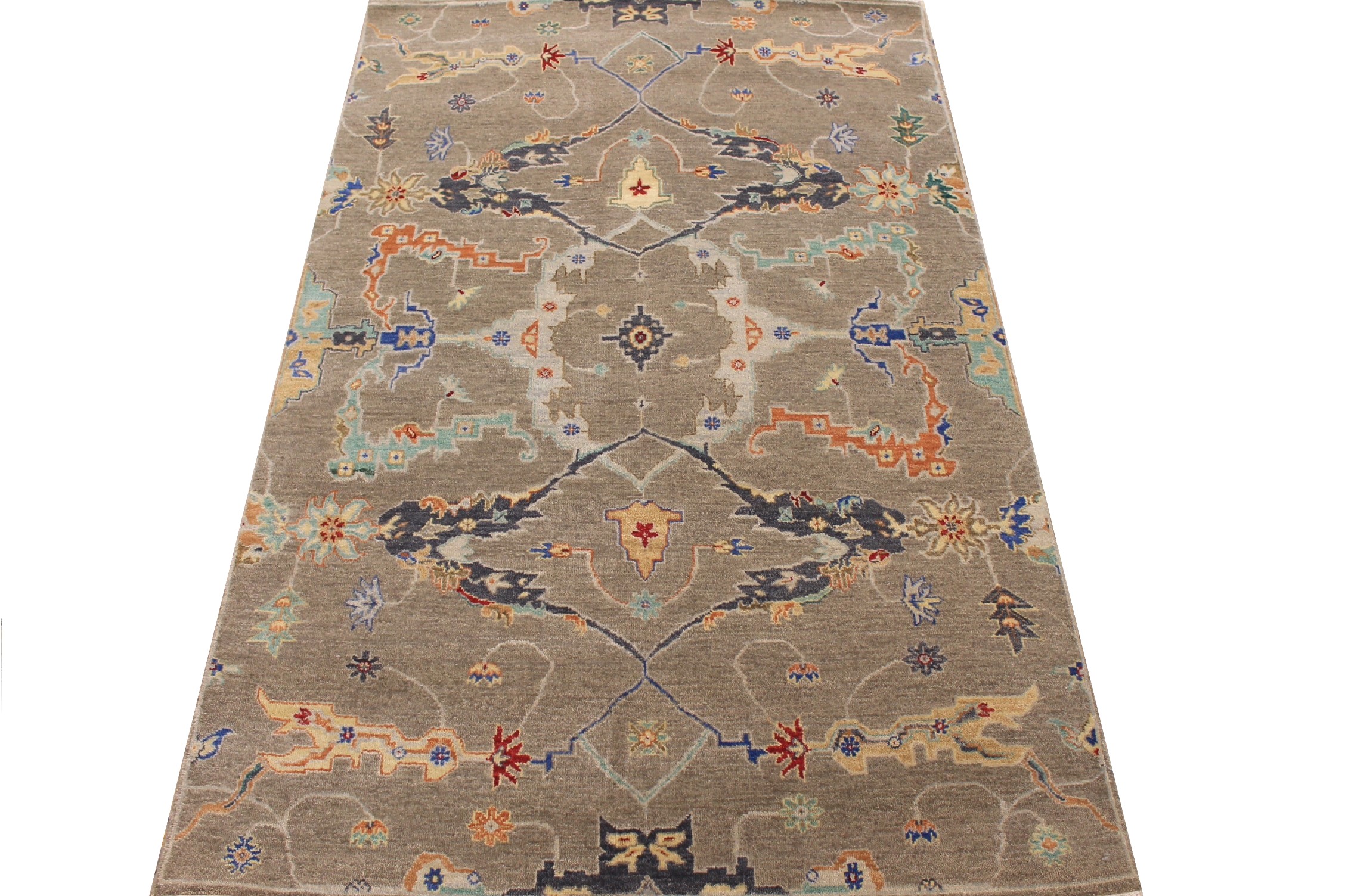 4x6 Oriental Hand Knotted Wool Area Rug - MR027617