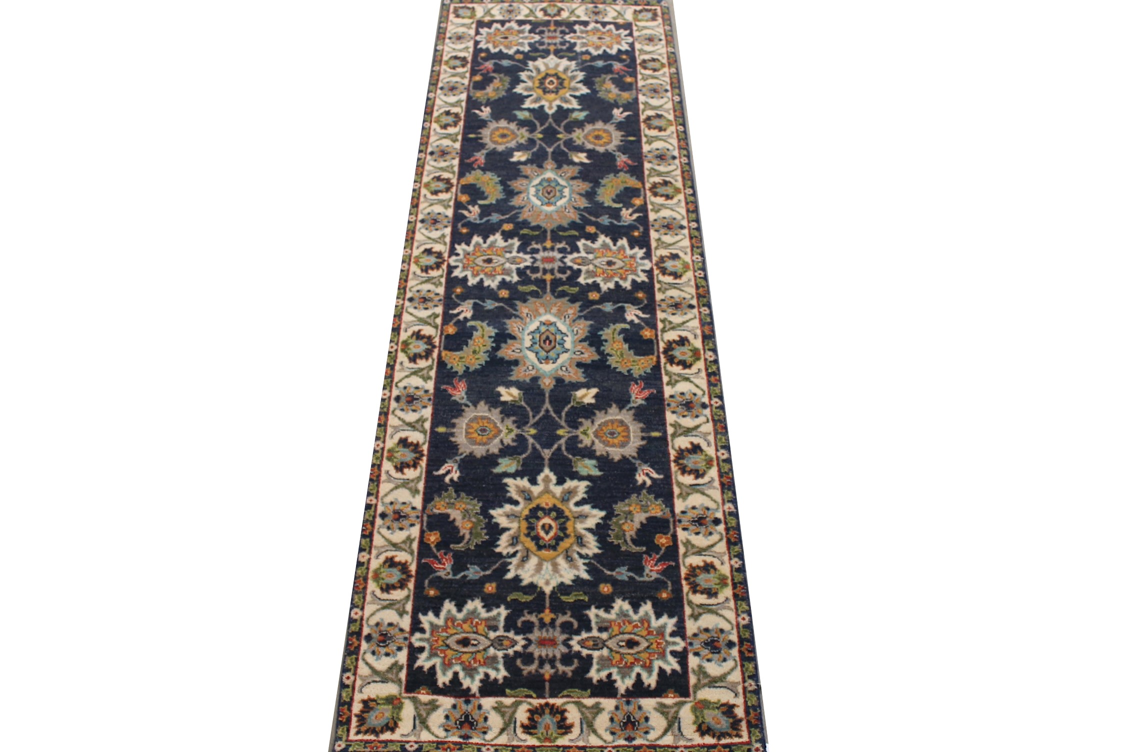 8 ft. Runner Oriental Hand Knotted Wool Area Rug - MR027618