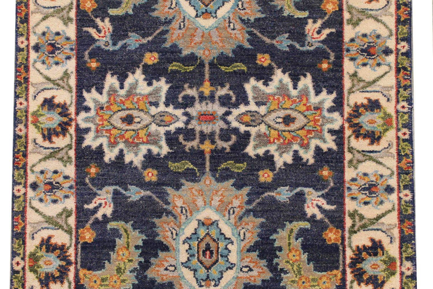 8 ft. Runner Oriental Hand Knotted Wool Area Rug - MR027618