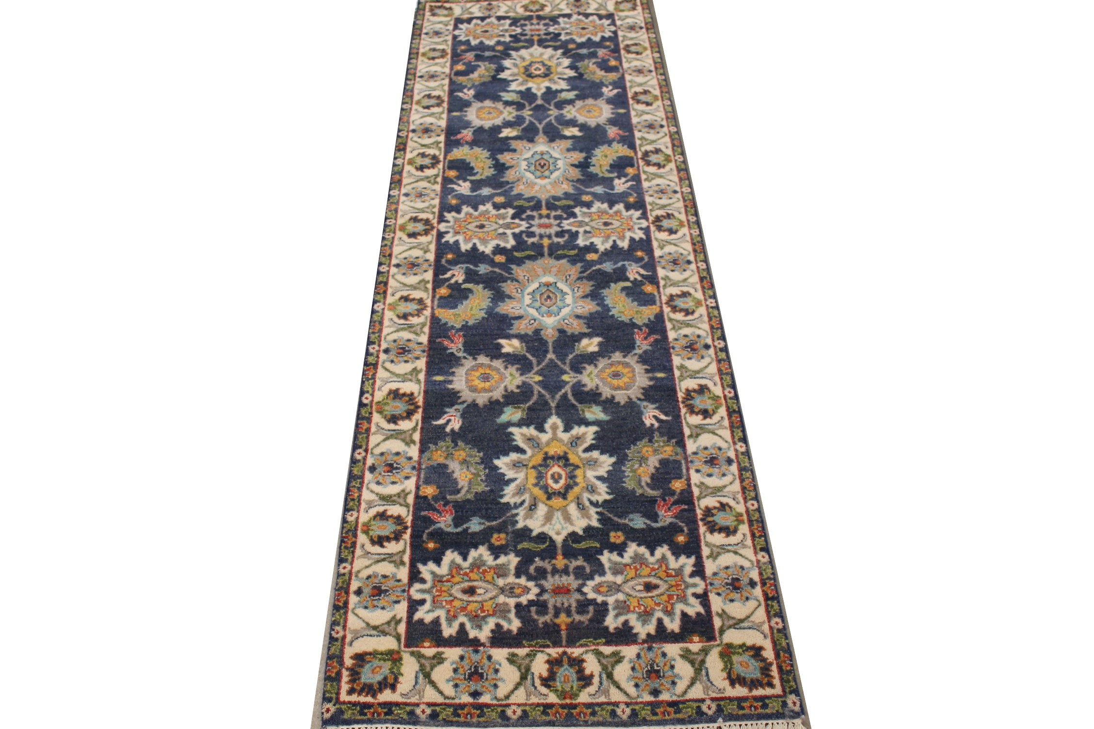 8 ft. Runner Oriental Hand Knotted Wool Area Rug - MR027618