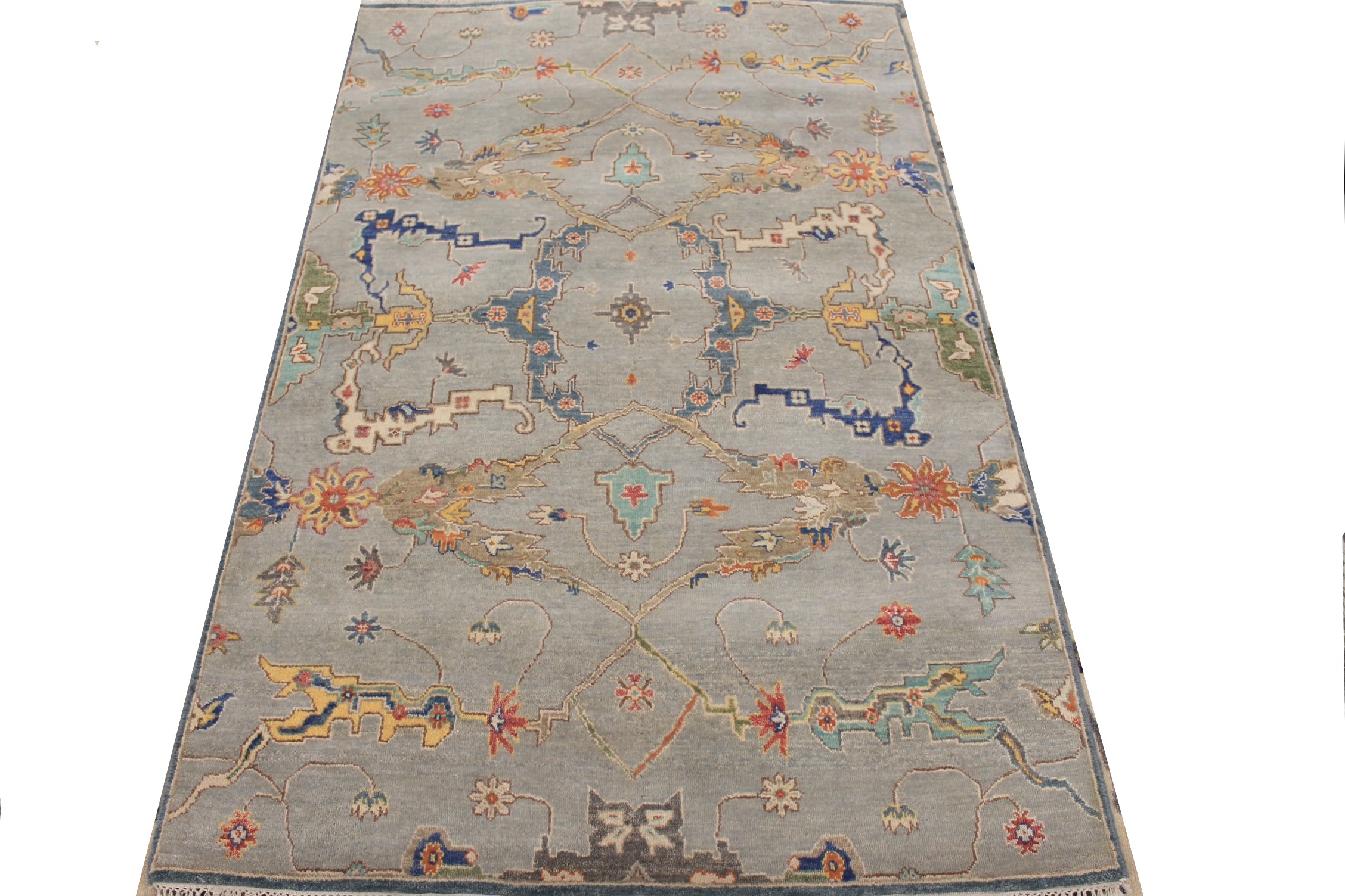 4x6 Oriental Hand Knotted Wool Area Rug - MR027620