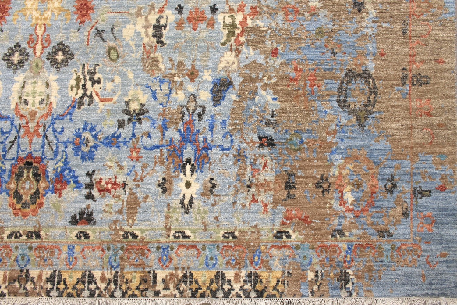 8x10 Transitional Hand Knotted Wool Area Rug - MR027716