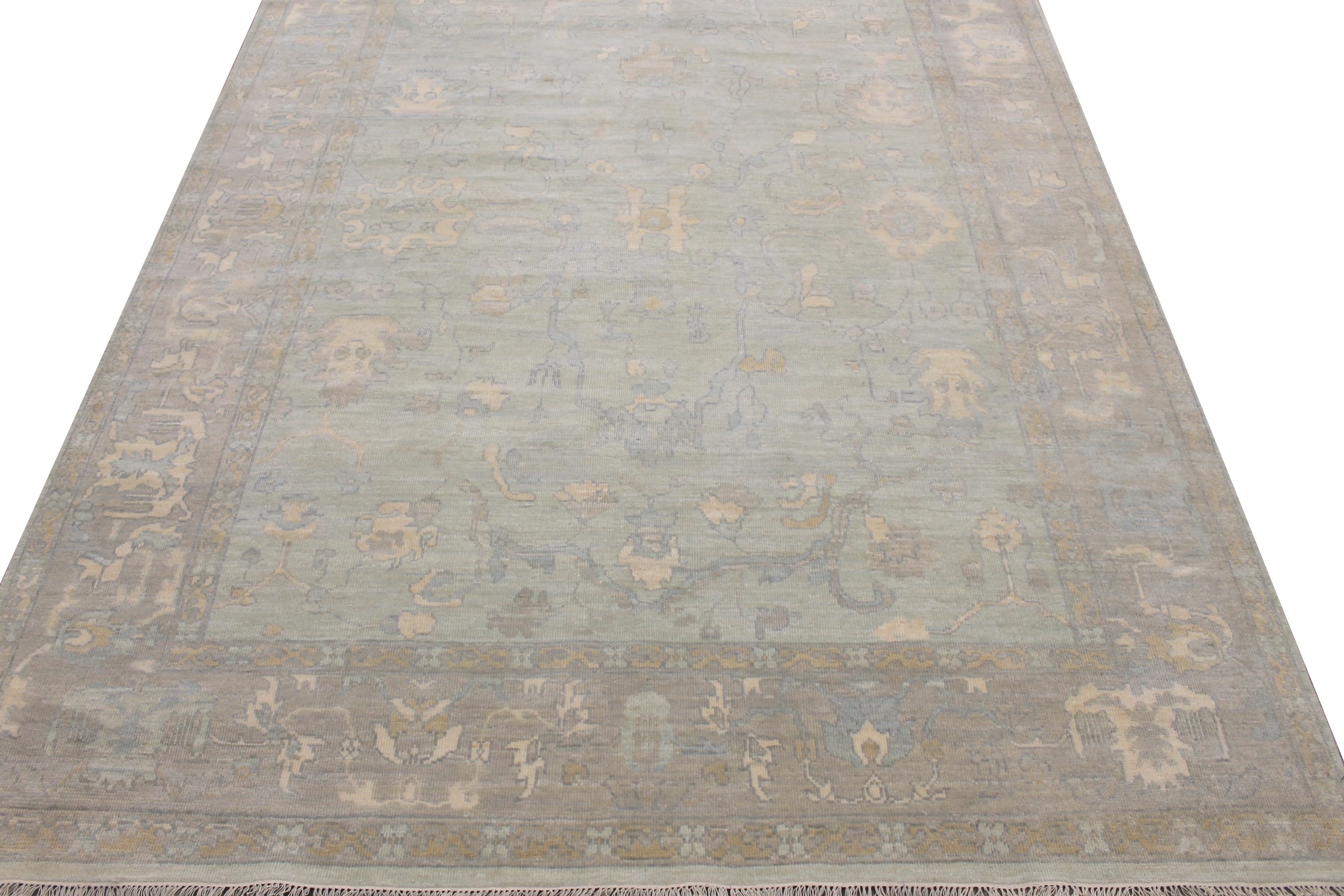 9x12 Oushak Hand Knotted Wool Area Rug - MR027733