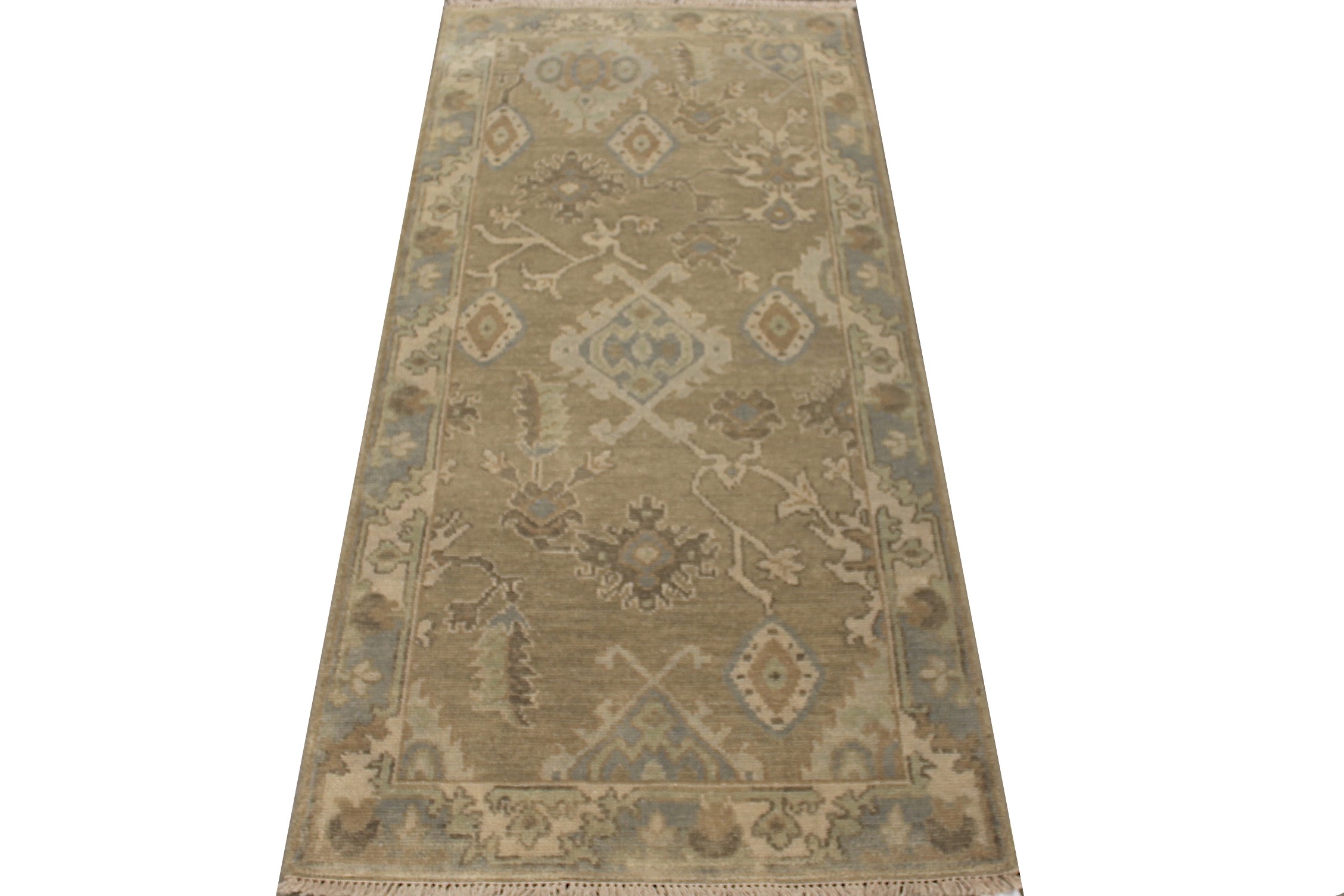 6 ft. Runner Oushak Hand Knotted Wool Area Rug - MR027768