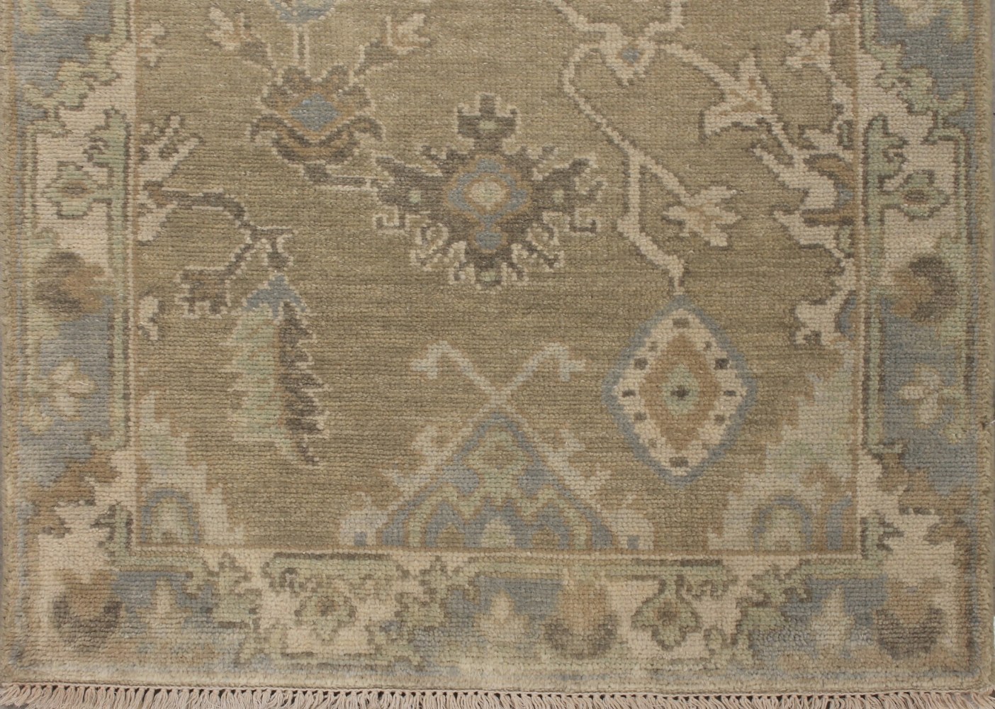 6 ft. Runner Oushak Hand Knotted Wool Area Rug - MR027768