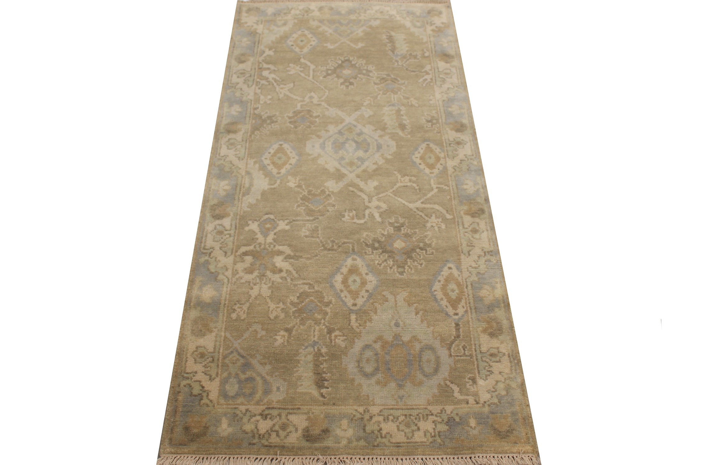 6 ft. Runner Oushak Hand Knotted Wool Area Rug - MR027768