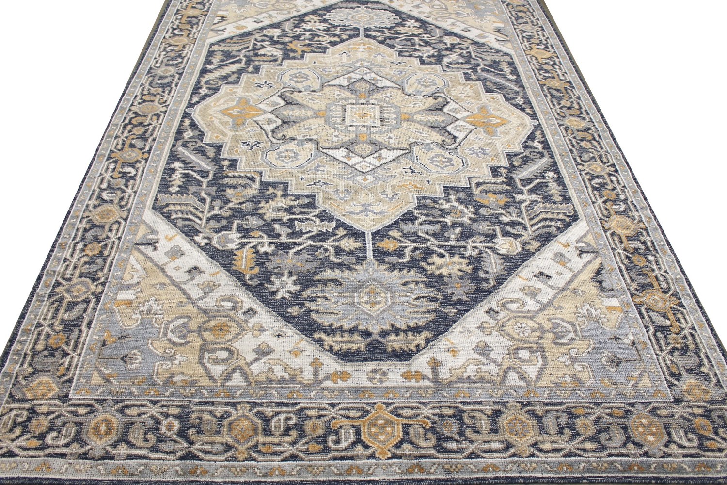 10x14 Heriz/Serapi Hand Knotted Wool & Viscose Area Rug - MR027774