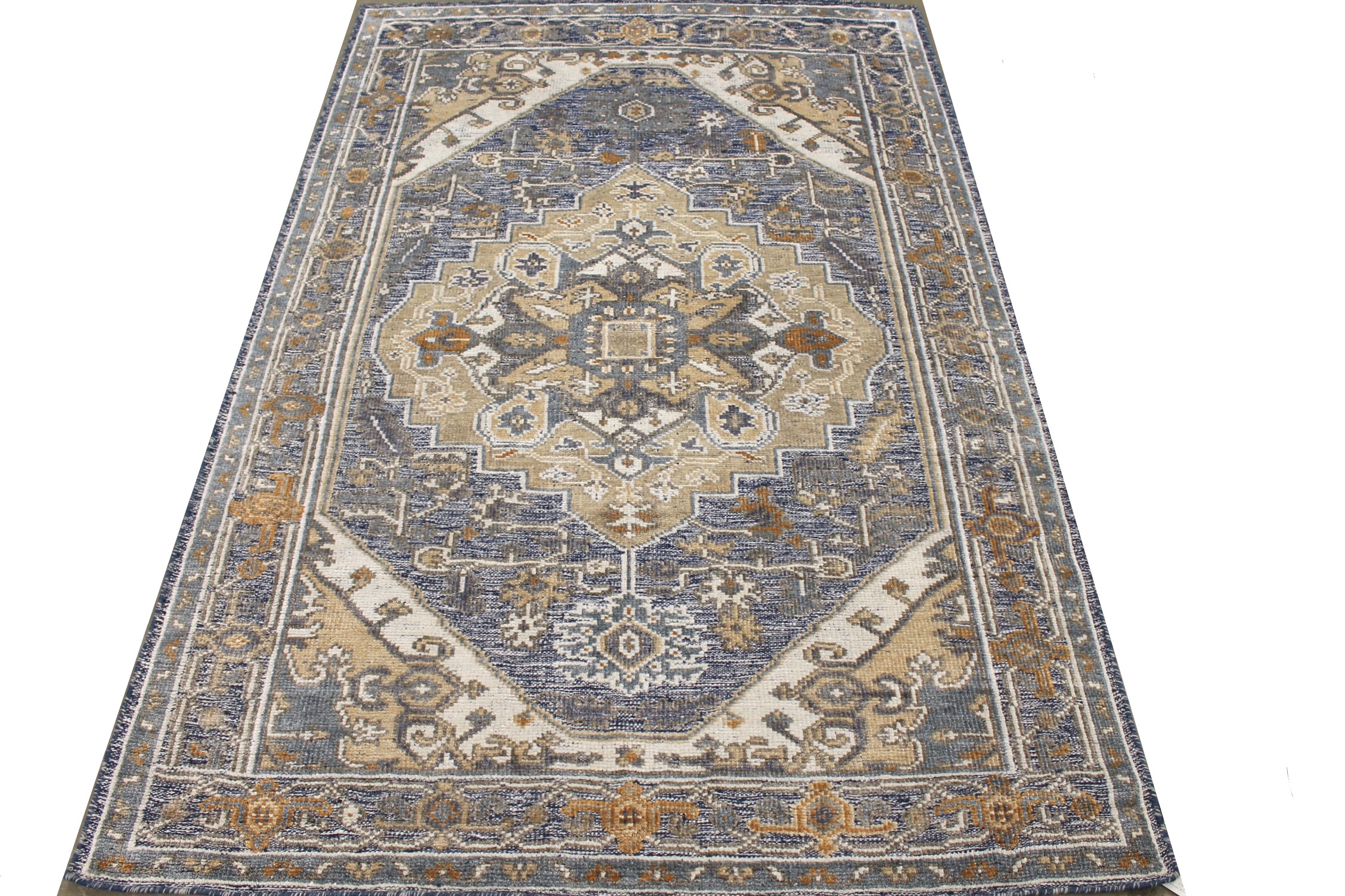 6x9 Heriz/Serapi Hand Knotted Wool & Viscose Area Rug - MR027775