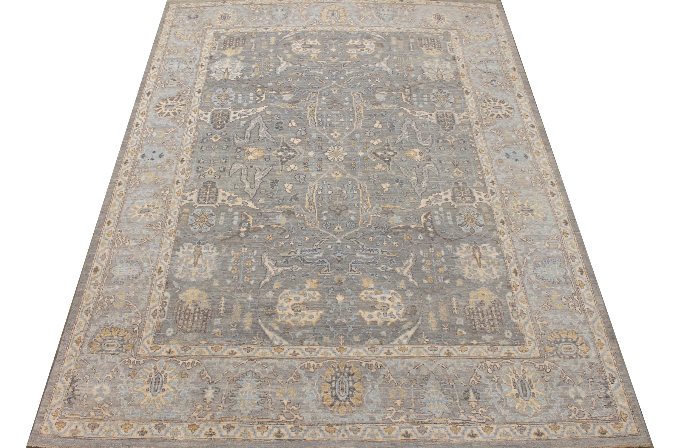 8x10 Peshawar Hand Knotted Wool Area Rug - MR027812