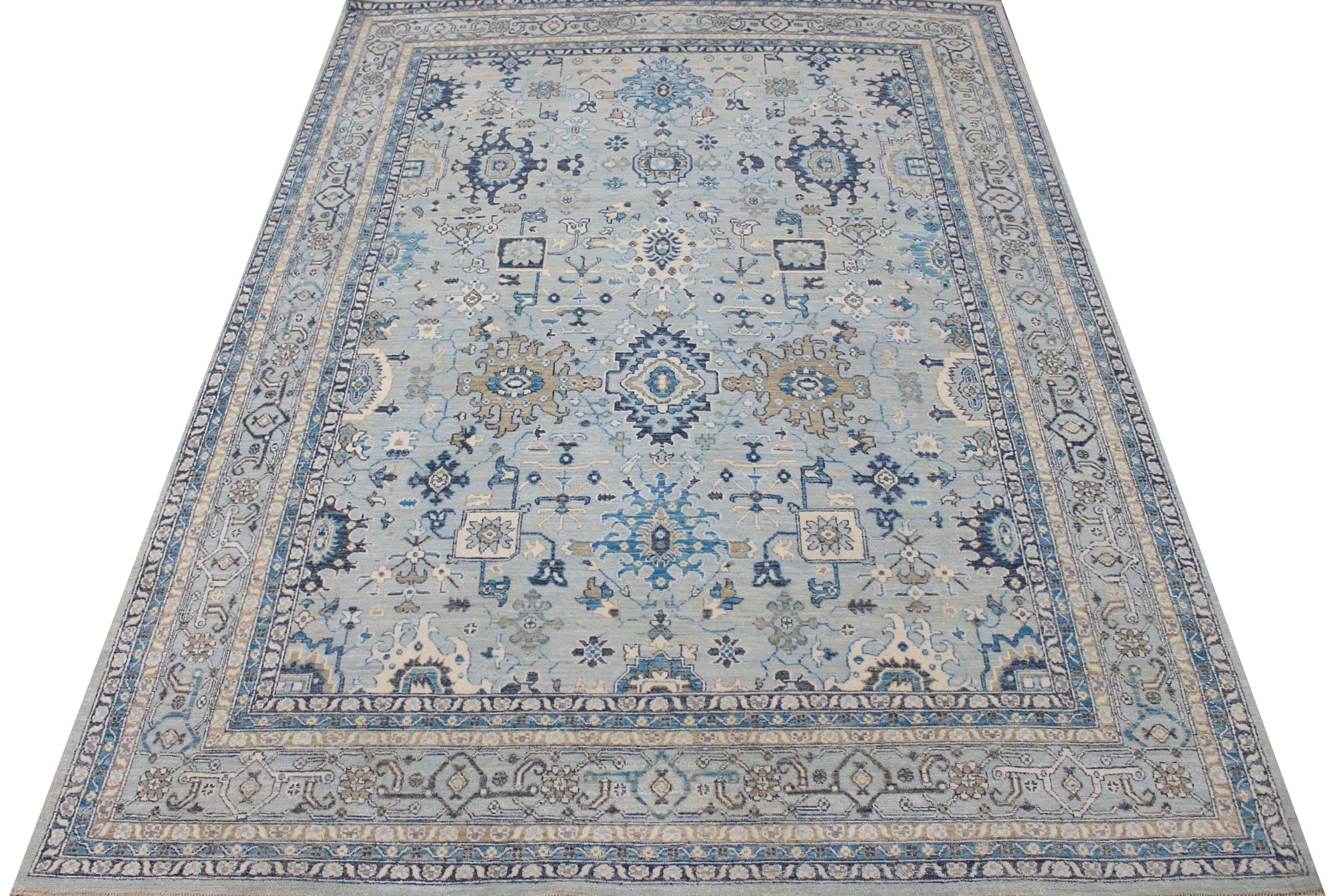 8x10 Peshawar Hand Knotted Wool Area Rug - MR027813