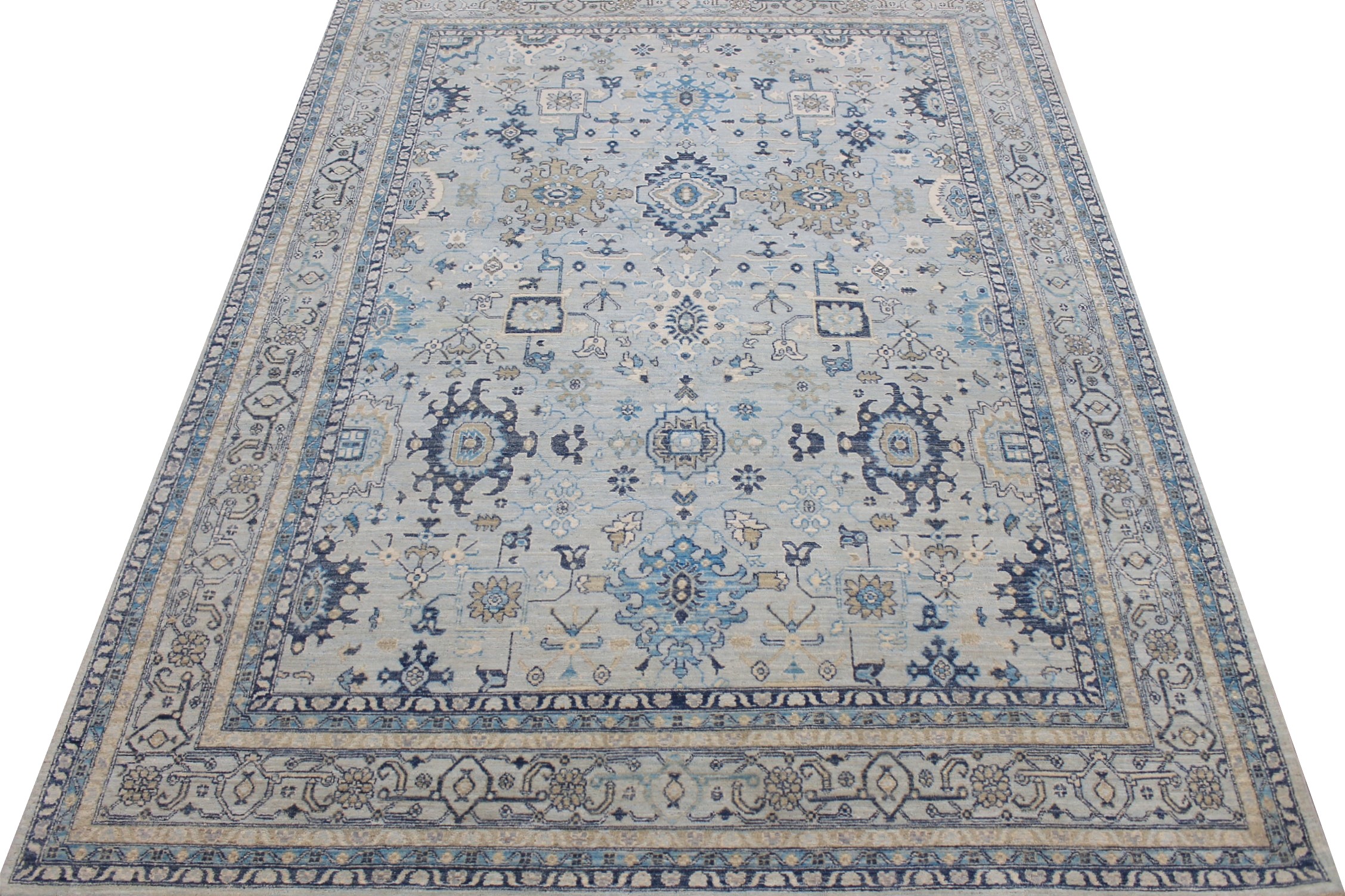 8x10 Peshawar Hand Knotted Wool Area Rug - MR027813